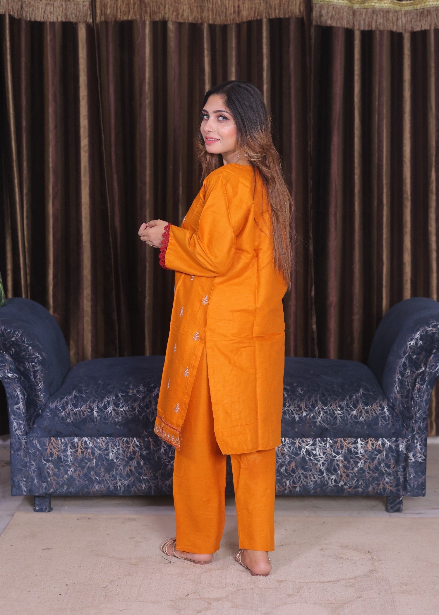 Libas Thread RangReza Mustard Women 2pcs