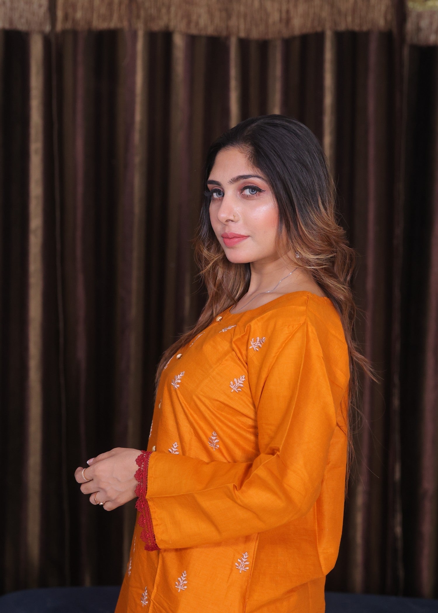 Libas Thread RangReza Mustard Women 2pcs