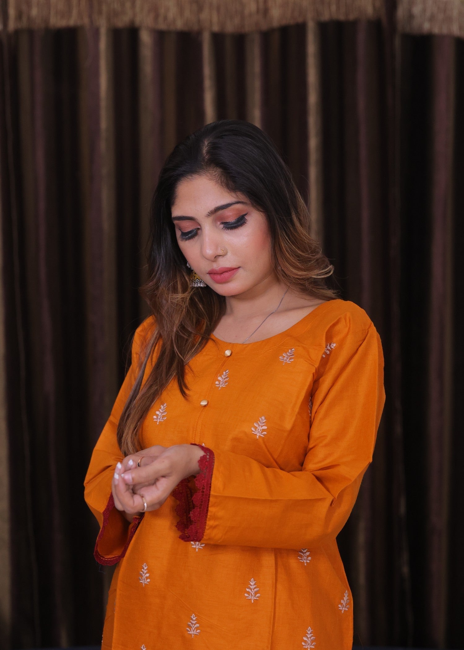 Libas Thread RangReza Mustard Women 2pcs