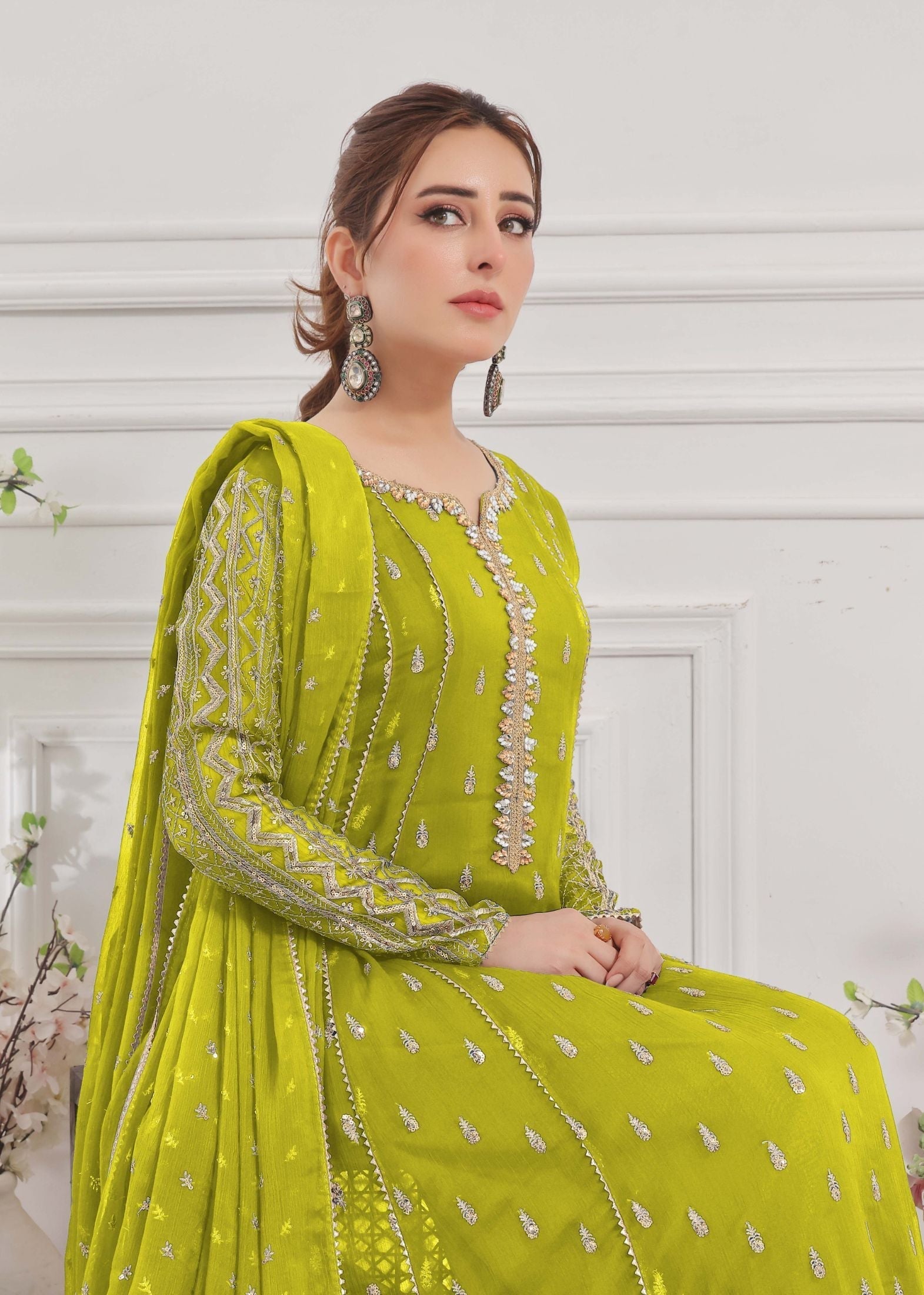 Alsiyab Bahaar Dhaani Women 3pcs