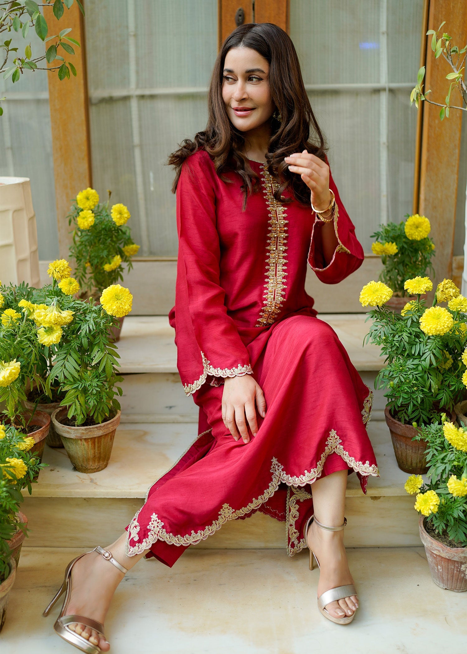 Rang-e-Haya Aina (fuchsia Pink) Women 3pcs