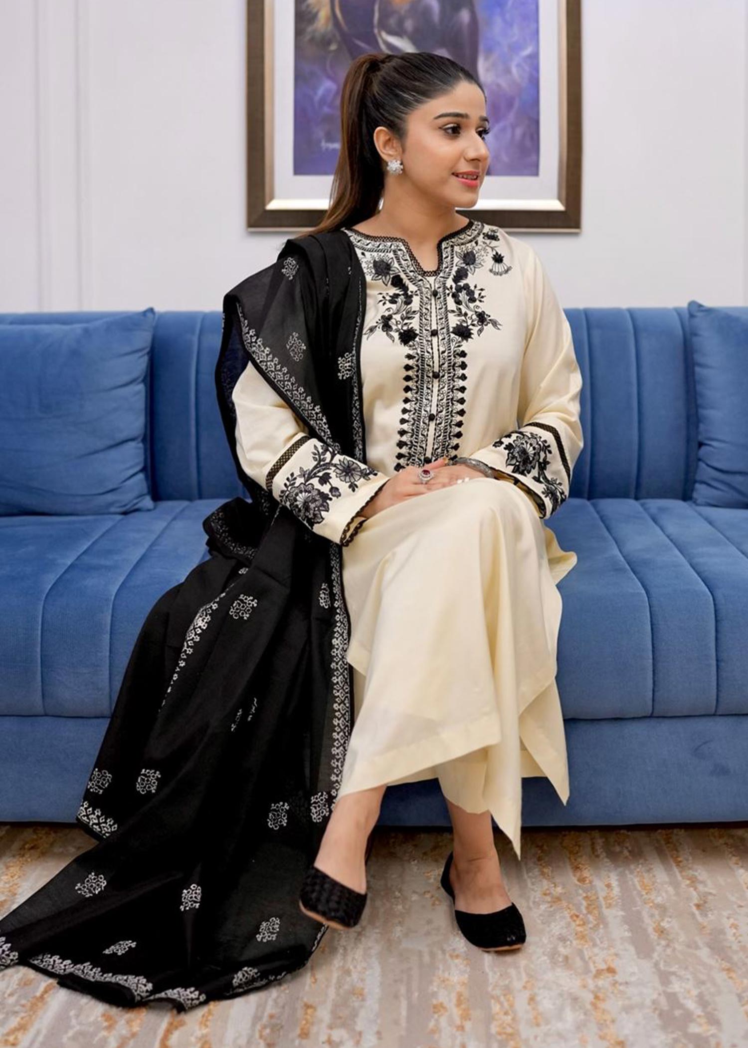 Maroon By Iqra Chaudhry VAINILLA OFF WHITE Women 3pcs