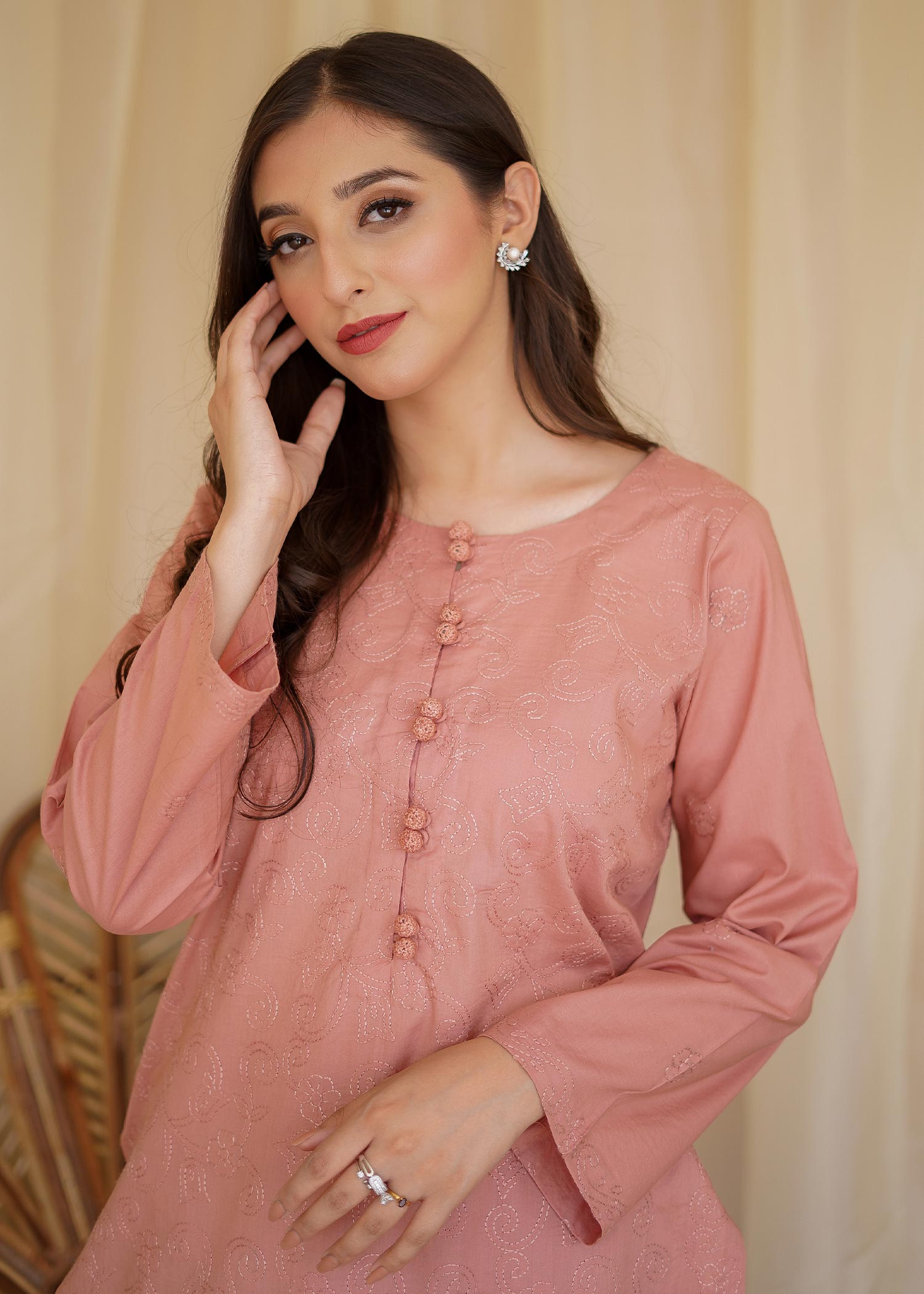 Aisling By Nirmal Tea Pink Women 2pcs