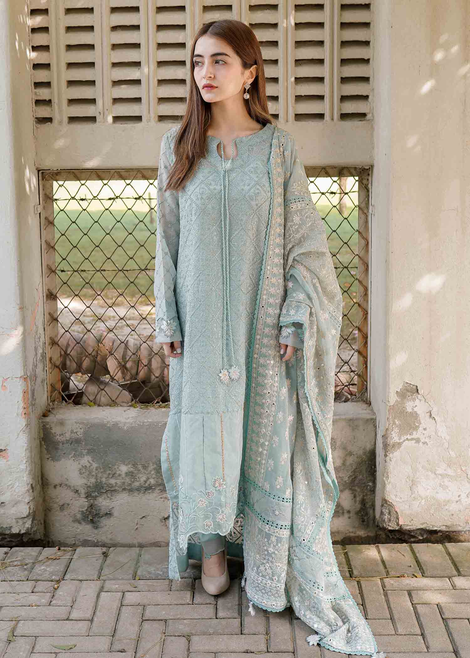 Rang-e-Haya Wilbur (Coral Blue) Women 4pcs