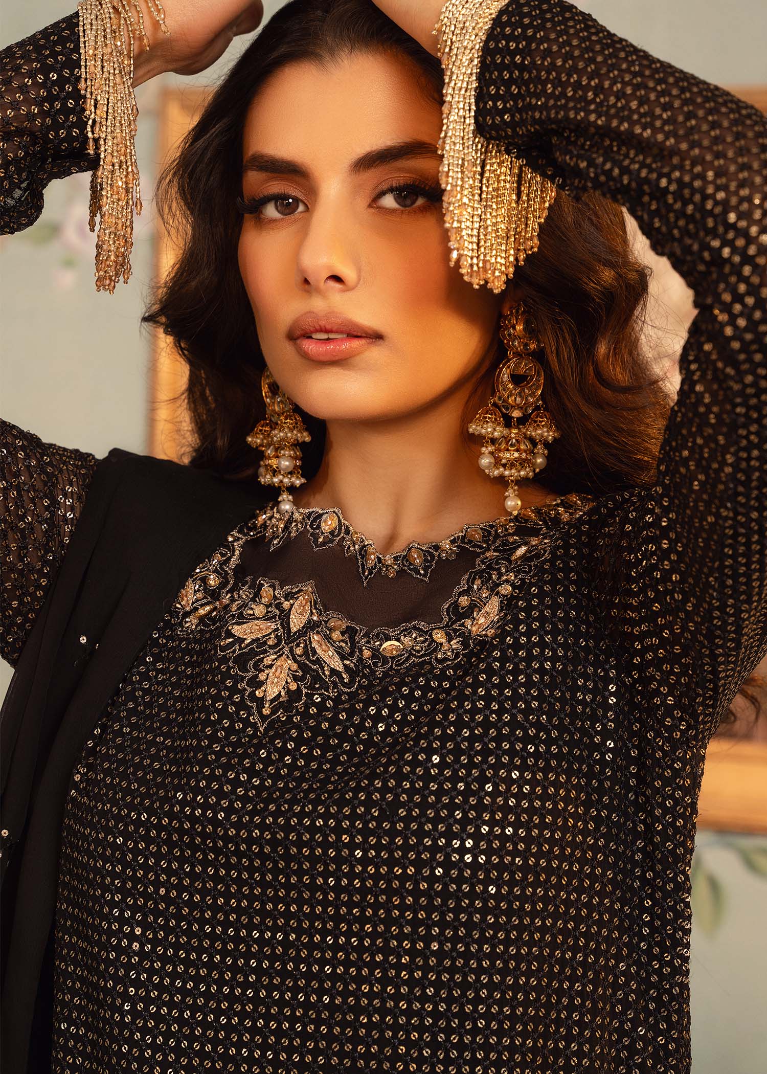 Rang-e-Haya Naina (Black) Women 4pcs