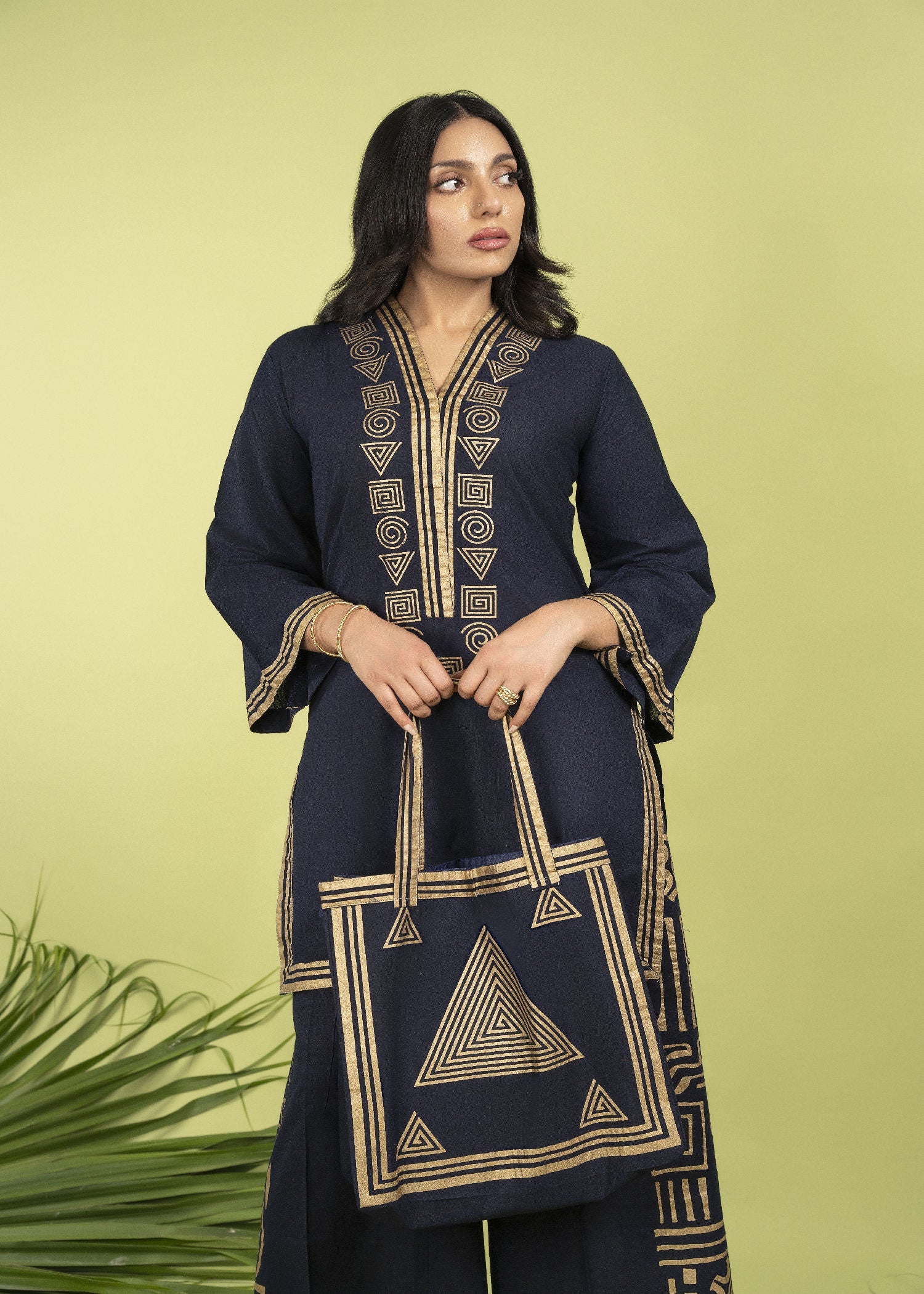 Sahibas By Mirza Retro (Blue) Women 3pcs