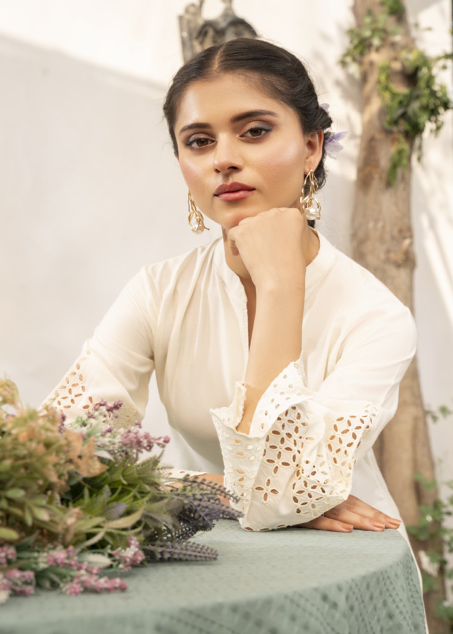 Sahibas By Mirza Midnight (Cream) Women 2pcs