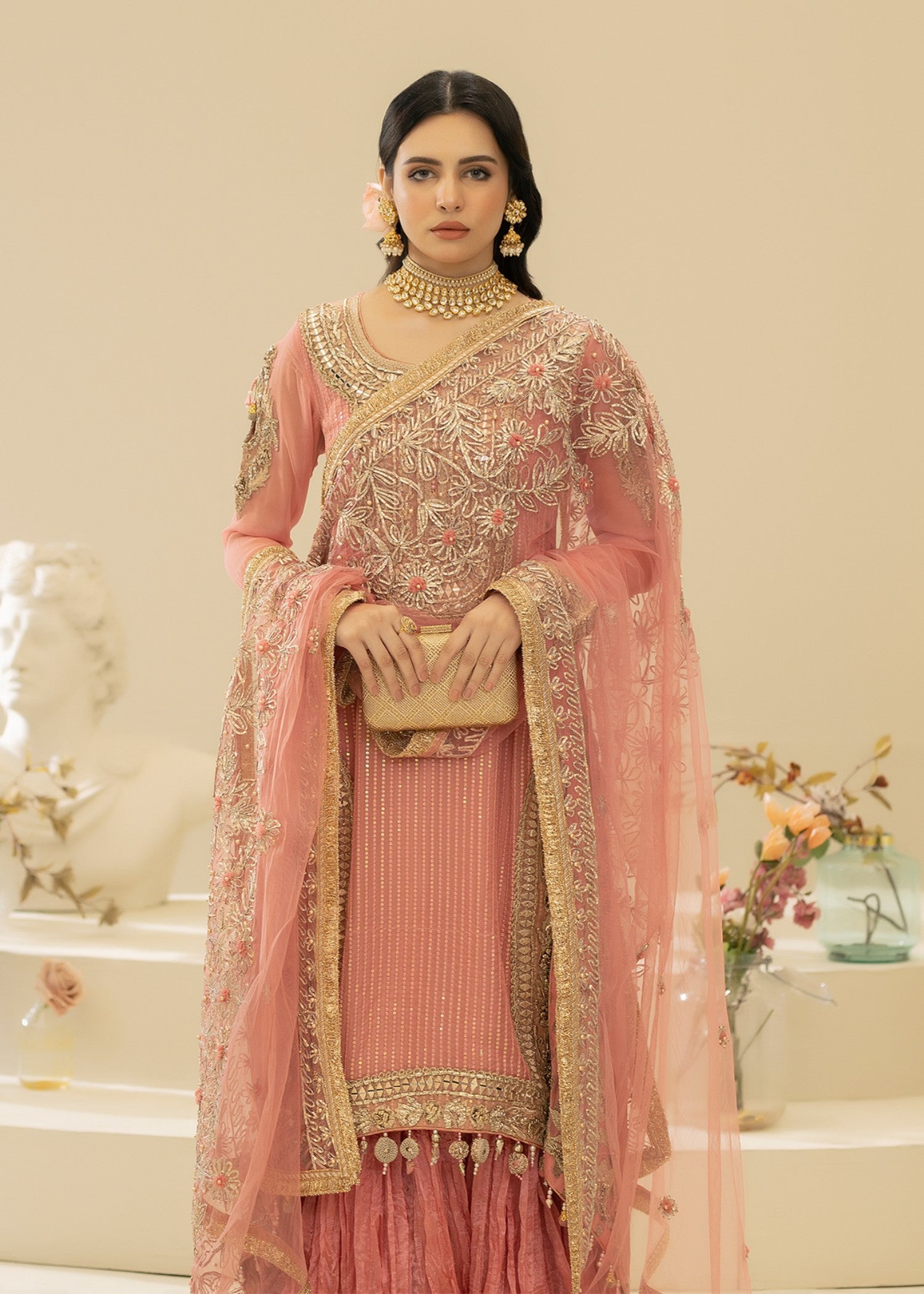 Khuda Baksh Creations M 109 Pink Women 4pcs
