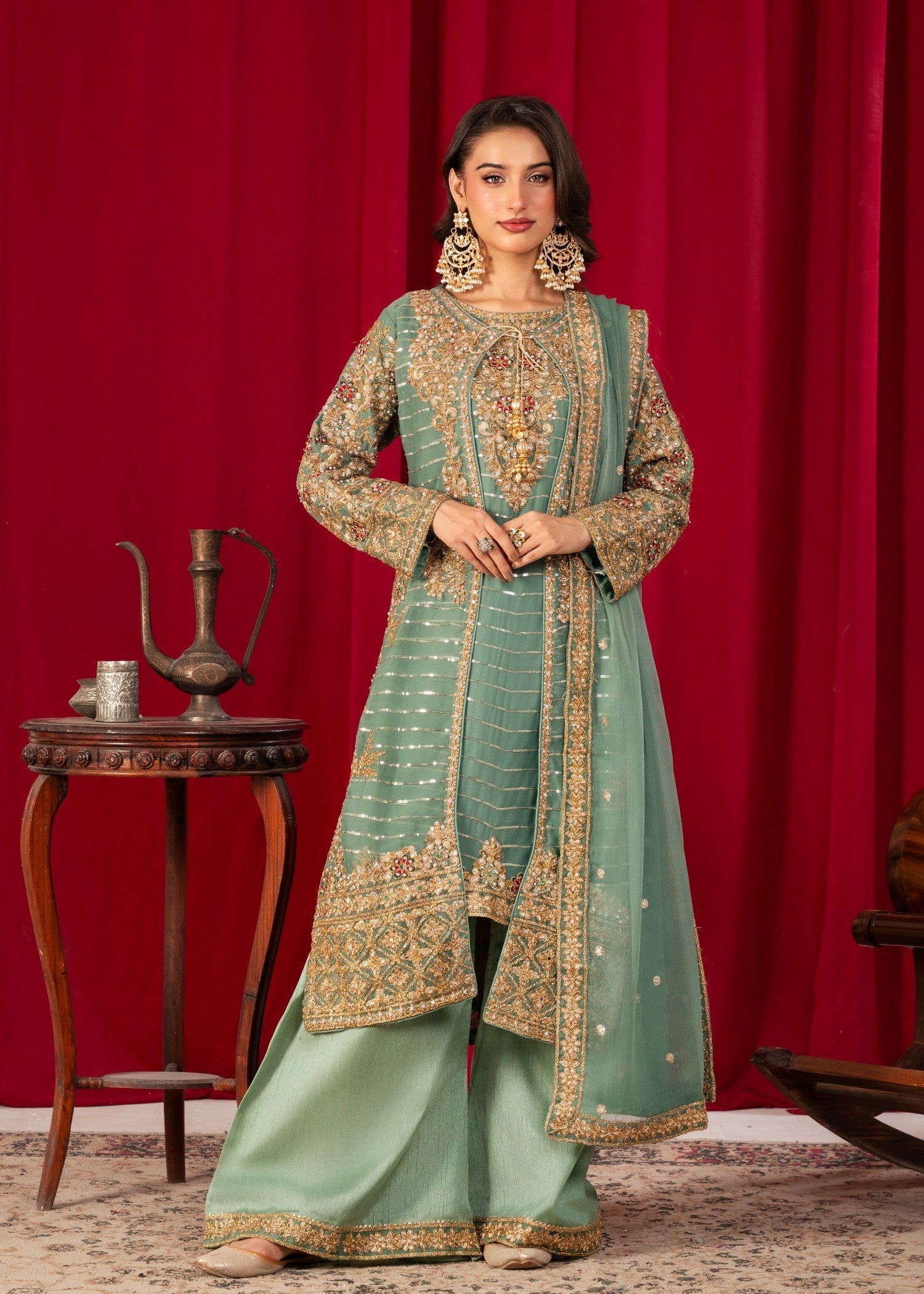 Al Burhan Apparel Maahi Green Women 3pcs