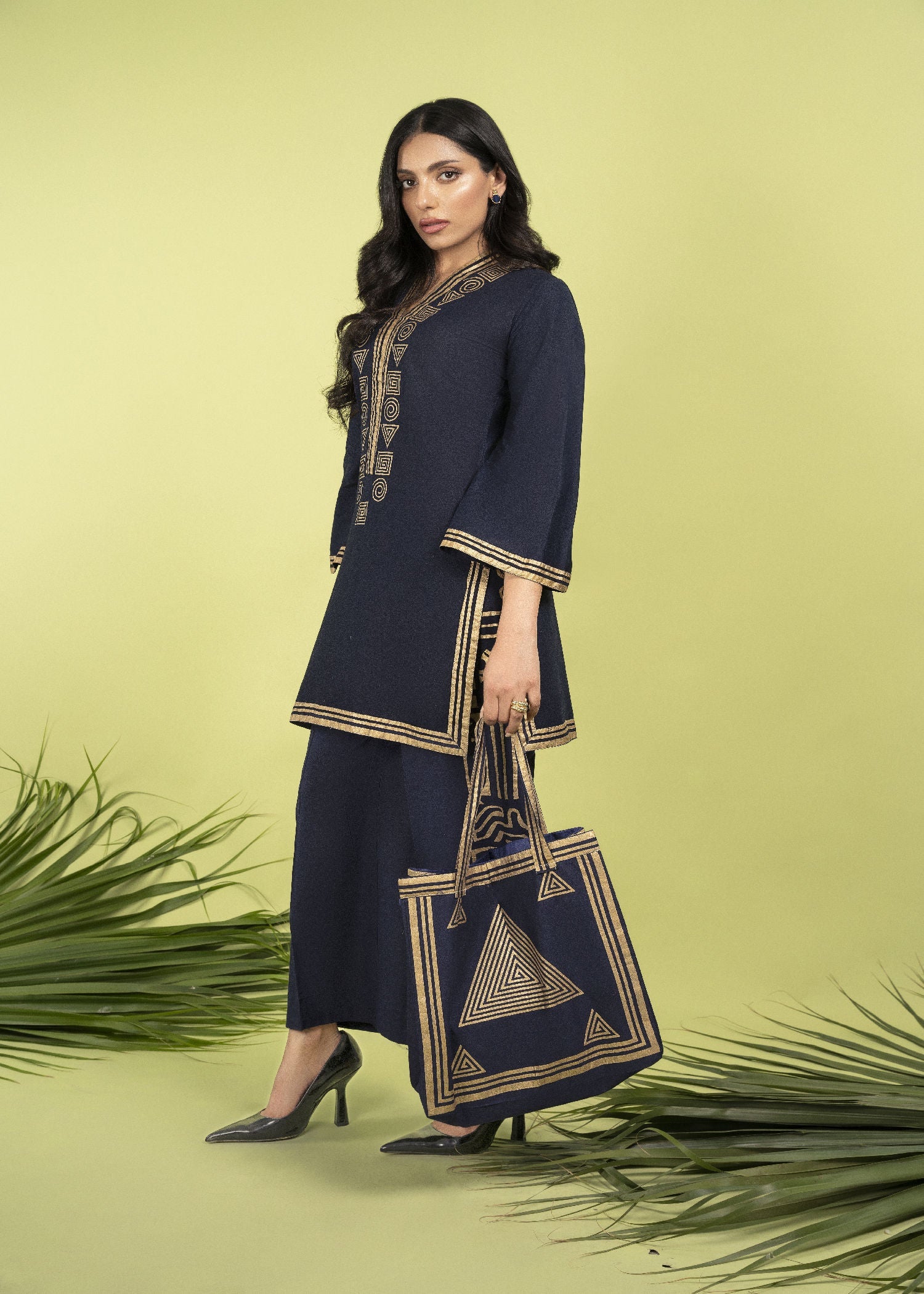 Sahibas By Mirza Retro (Blue) Women 3pcs