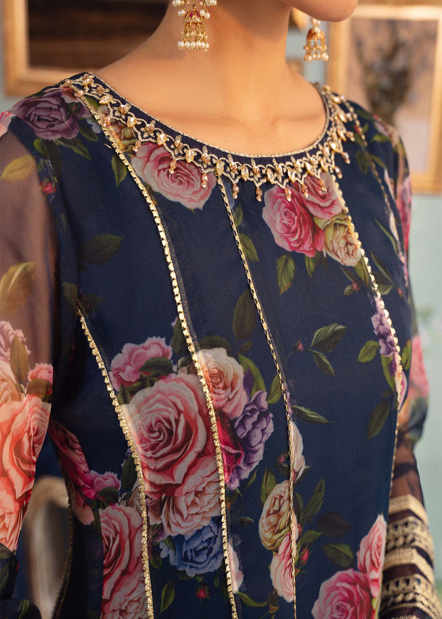 Rang-e-Haya Zaafia (Navy Blue) Women 4pcs