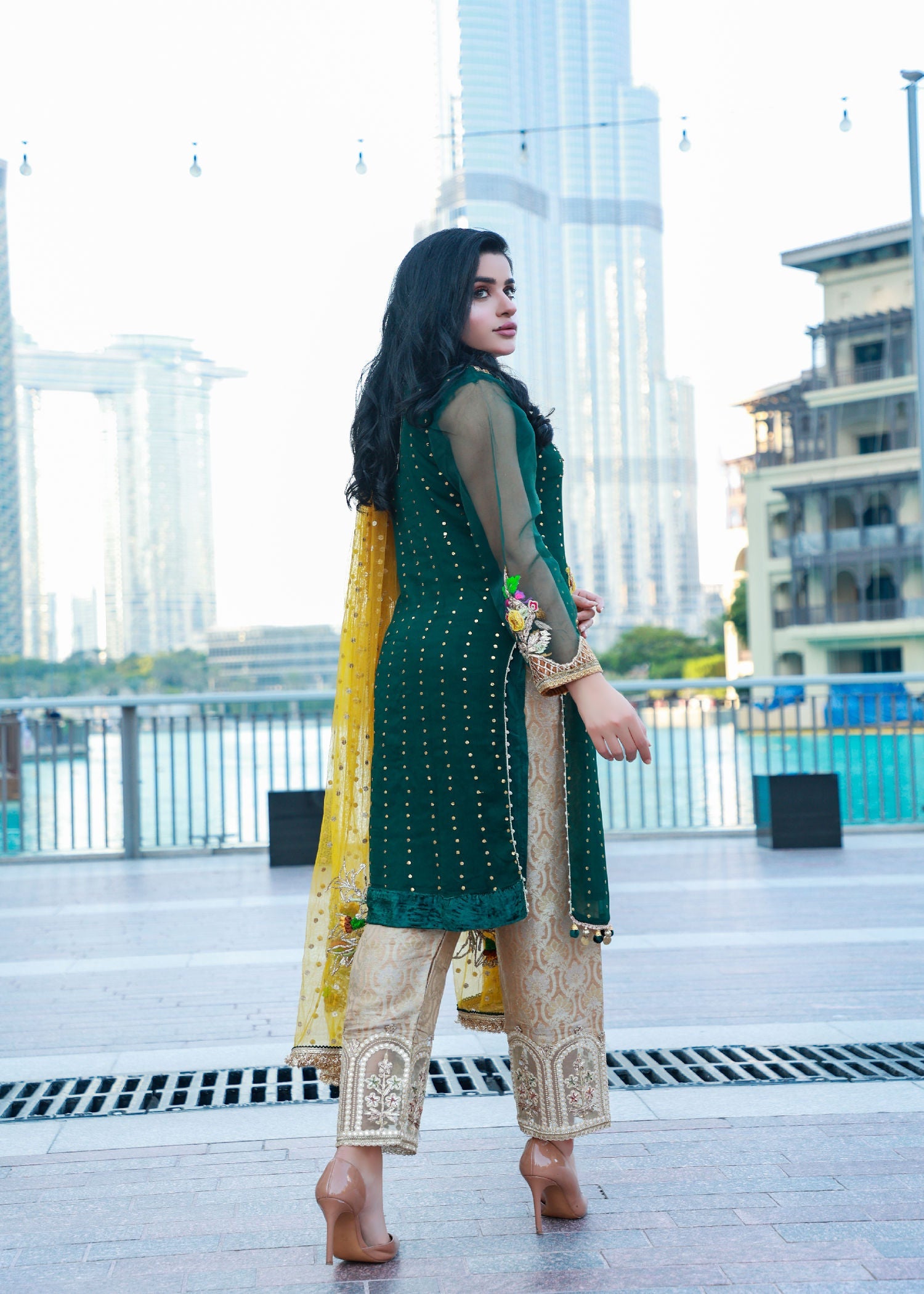 Khuda Baksh Creations Z 279 Green Women 4pcs