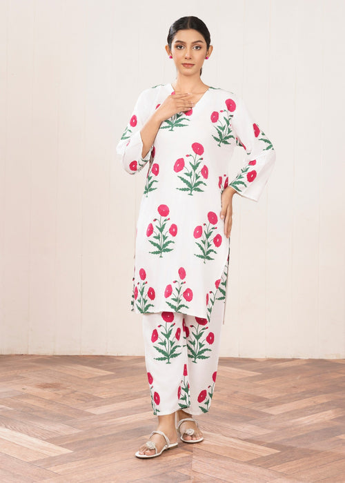 Anabya Garments RED SUNFLOWER Women 2pcs