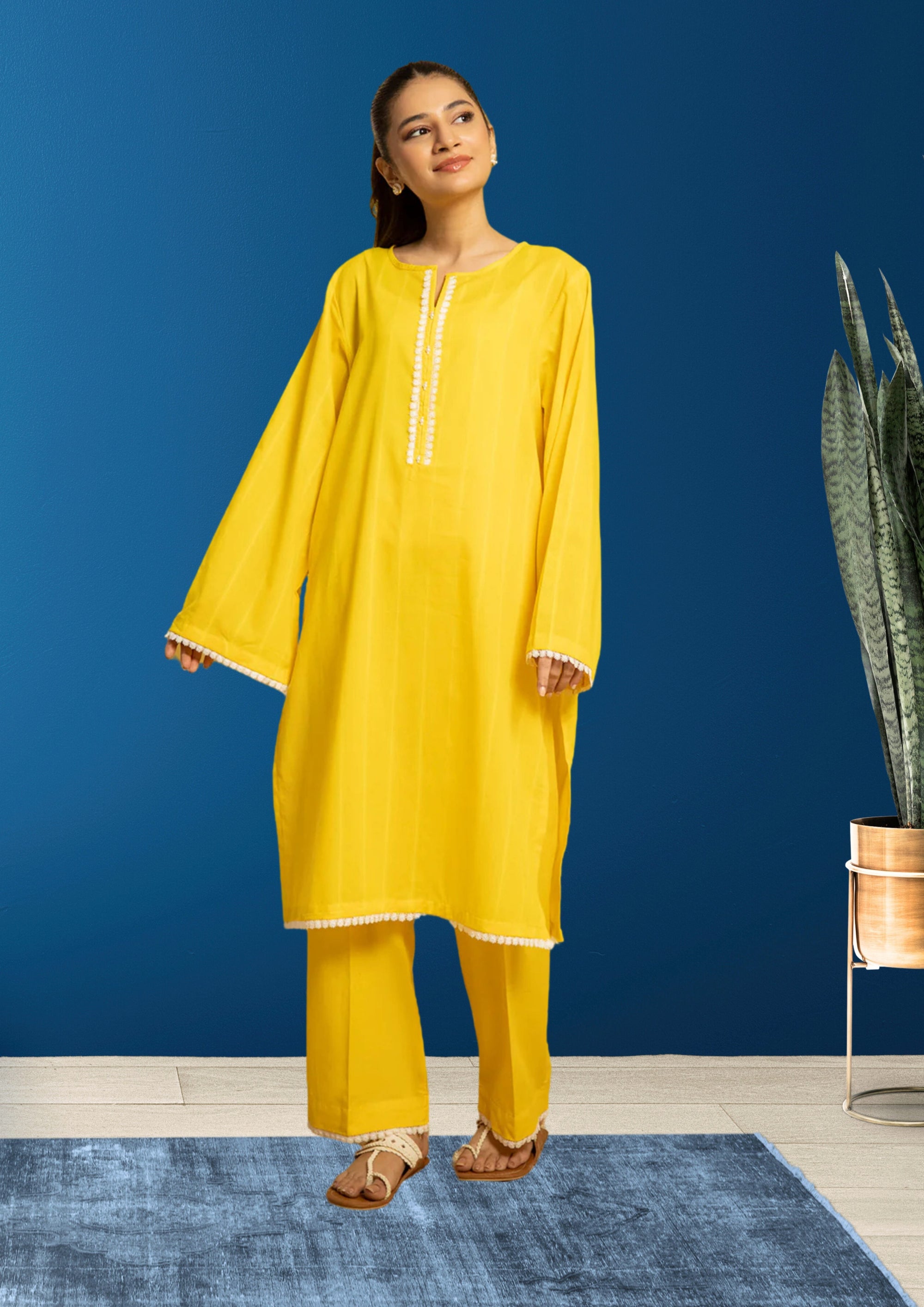 Hamna Kalim NAQSH LEMON TWO PCS Women 2pcs