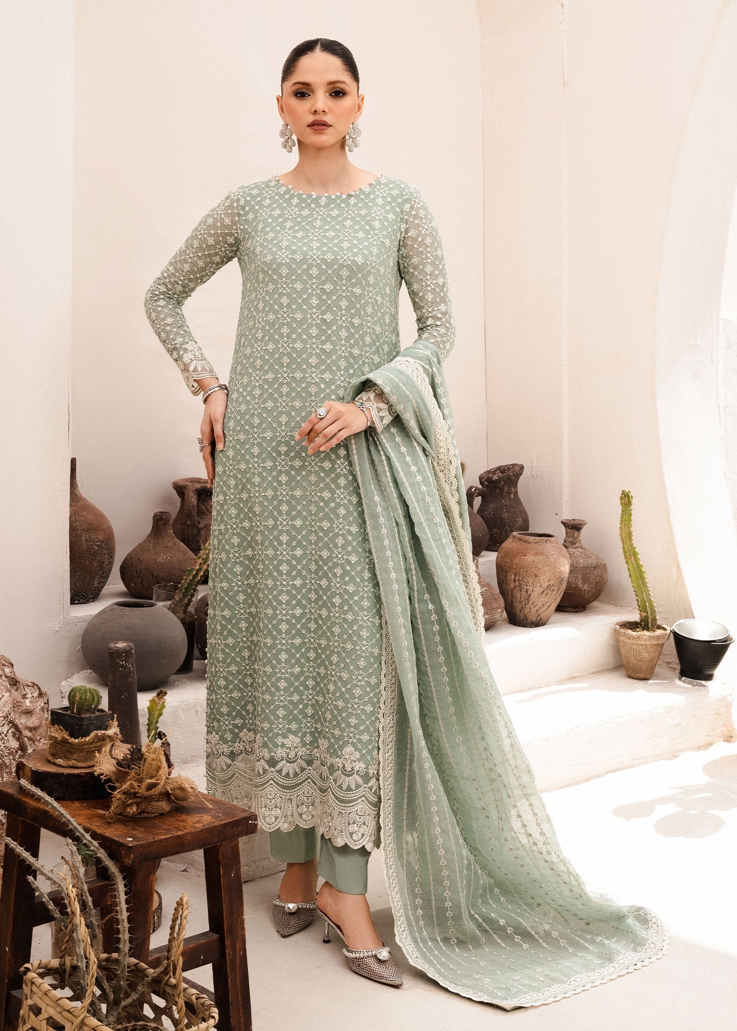 Rang-e-Haya Izna (Ice blue) Women 4pcs