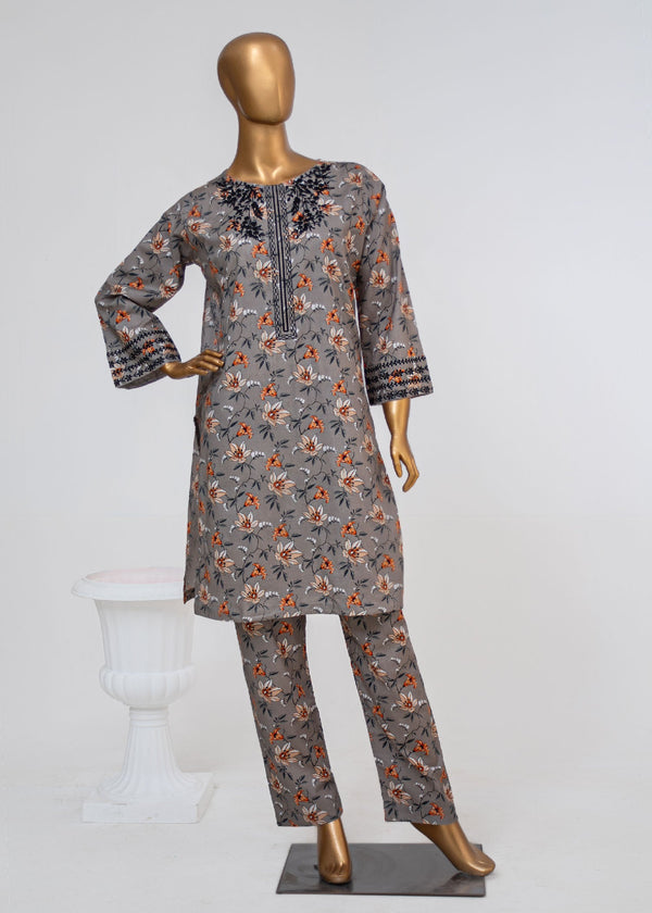 Aks Floral Grey Women 2pcs