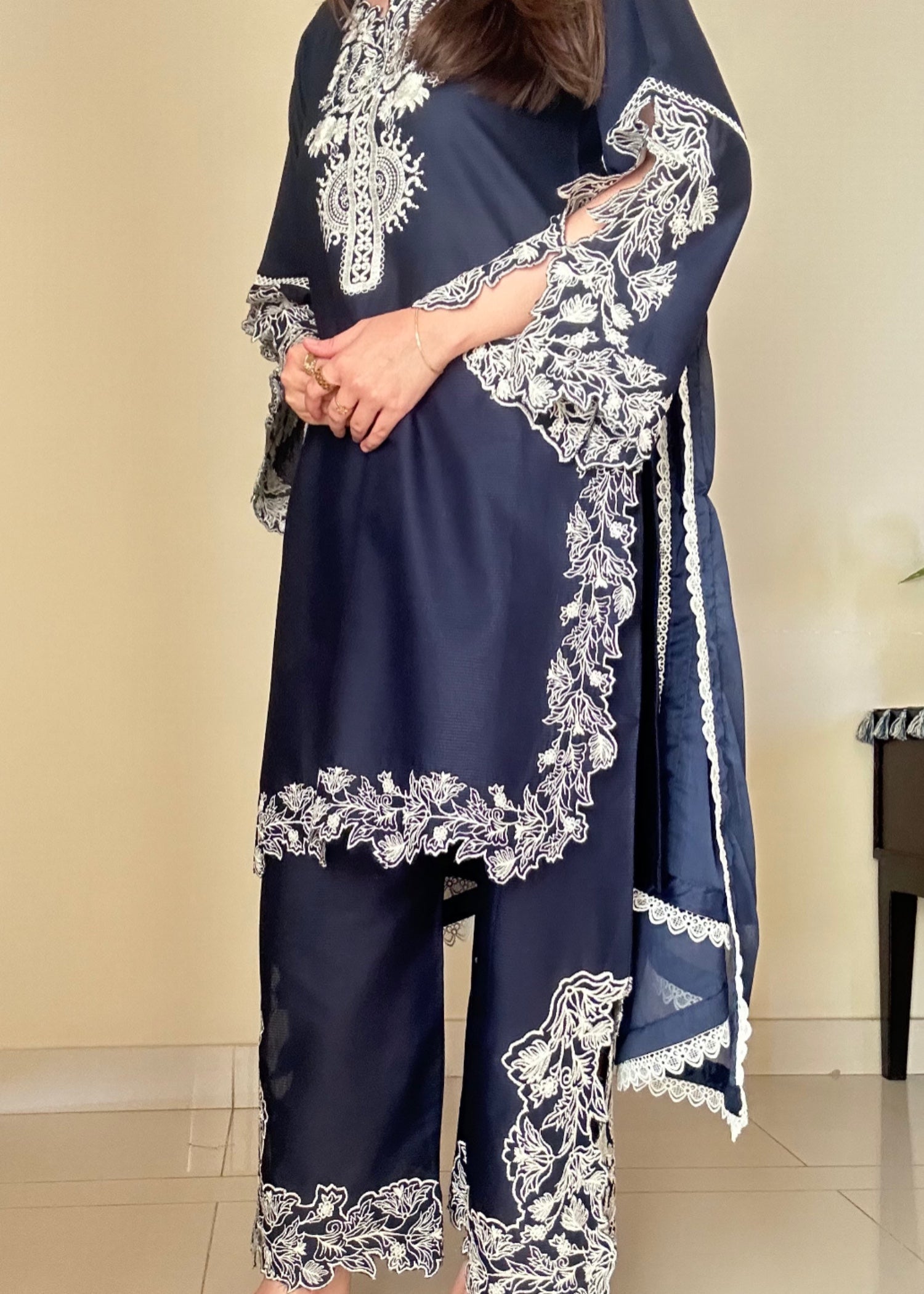 Ayesha B blue (mustafa) Women 3pcs