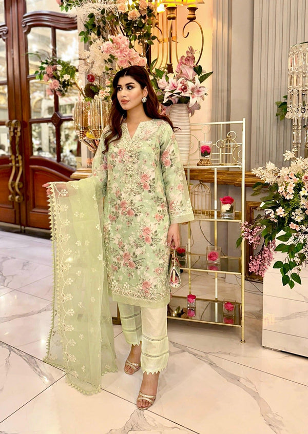 Mishkaat Clothing Elara pistachio Women 4pcs