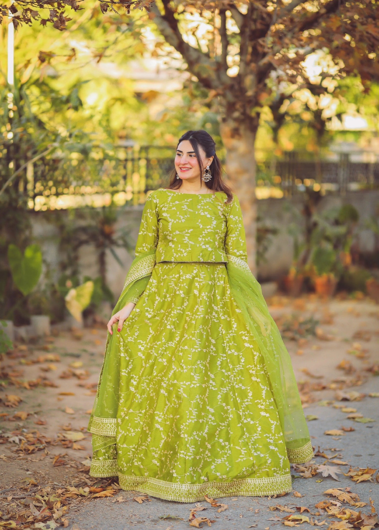 Peraan by SH Ghazal Apple Green Women 3pcs