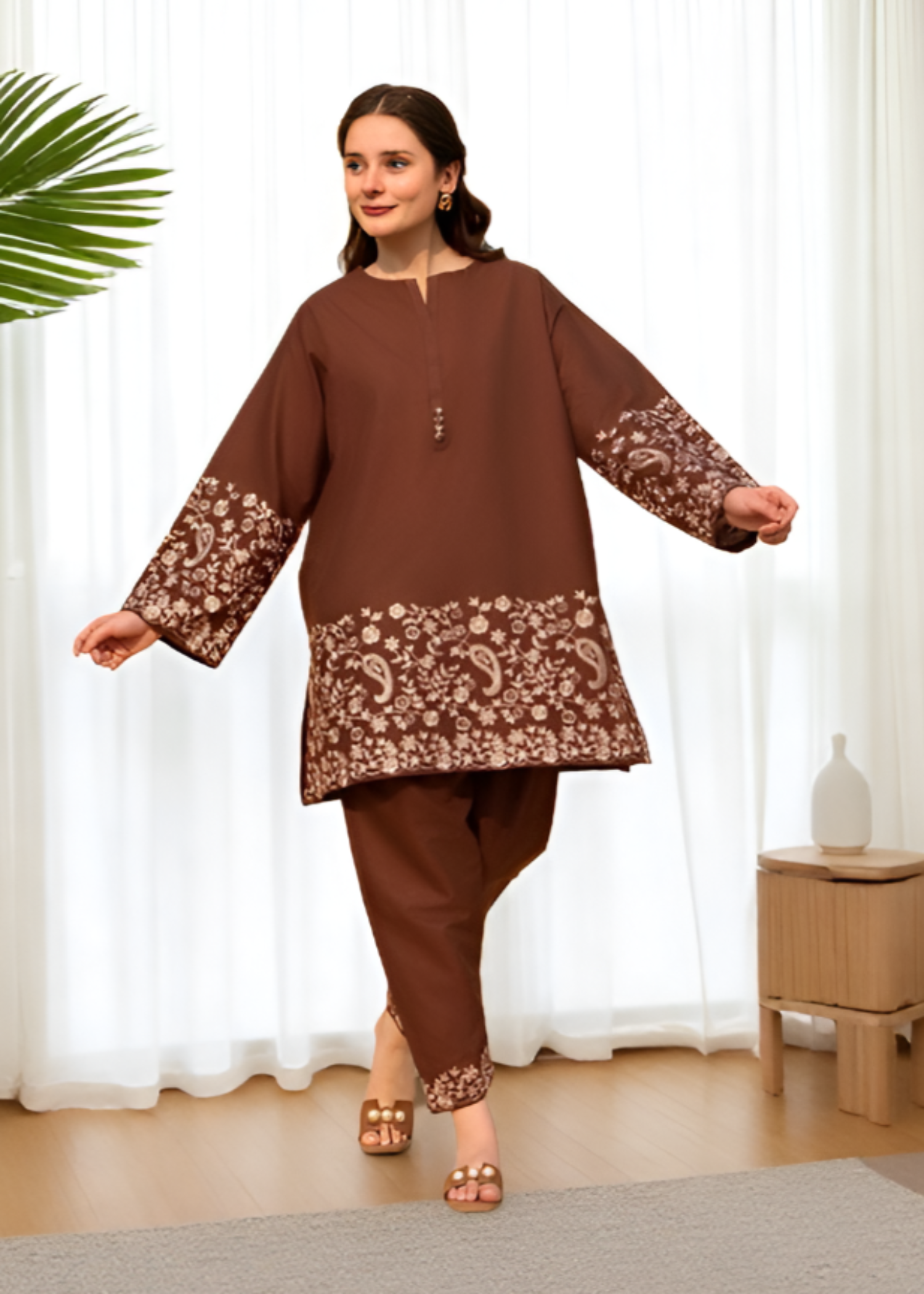 Tawakal Closet Brown Women 2pcs