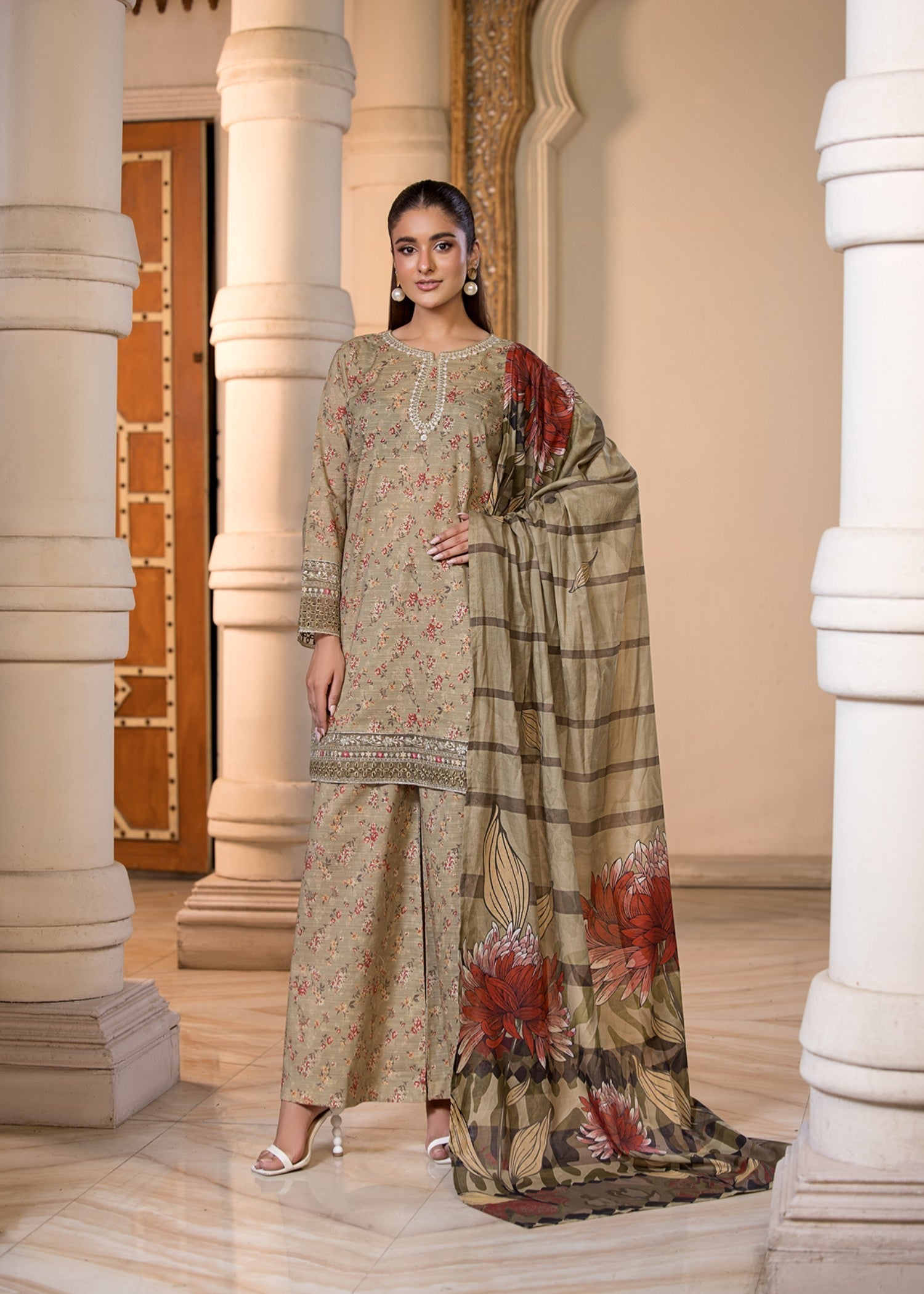 Bin Tayyab (BT006296 LGR) Women 3pcs