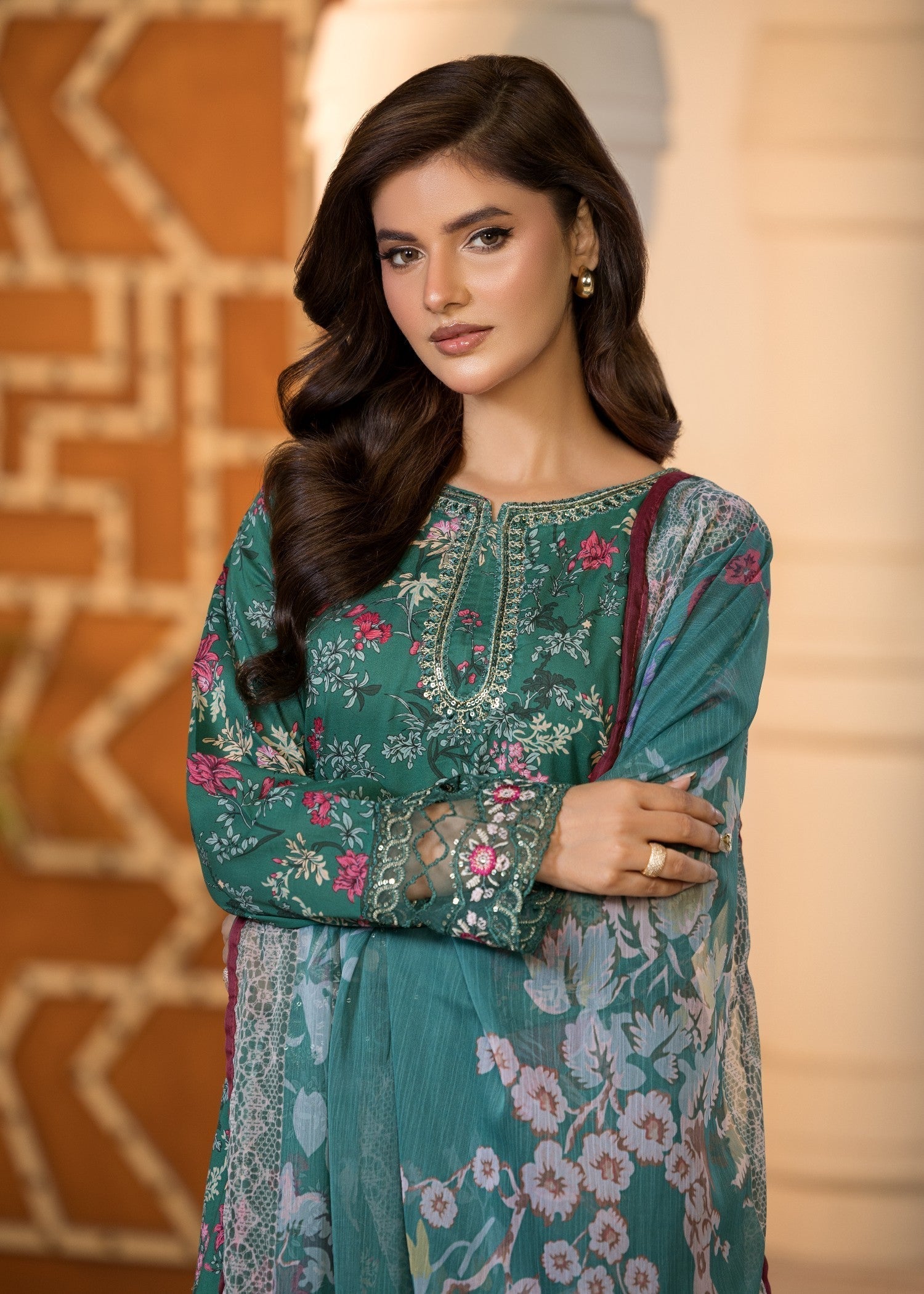 Bin Tayyab (BT006296 GRN) Women 3pcs