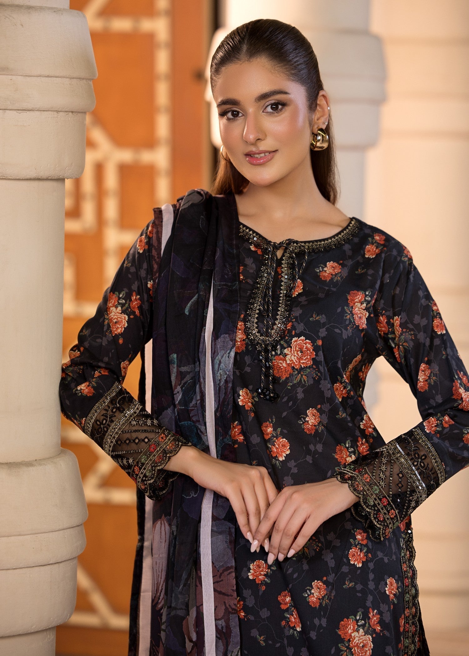 Bin Tayyab (BT006296 BLK) Women 3pcs