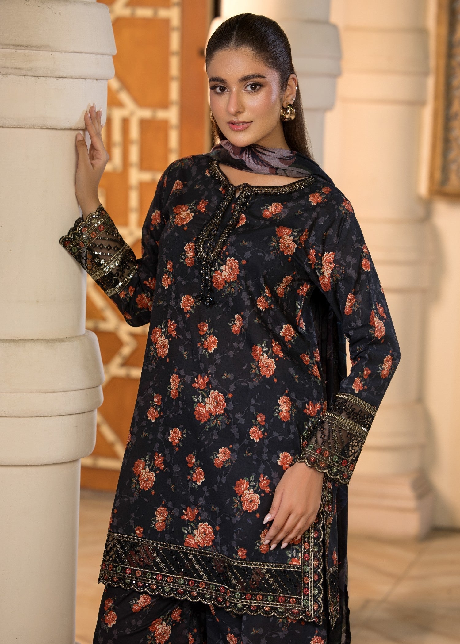 Bin Tayyab (BT006296 BLK) Women 3pcs