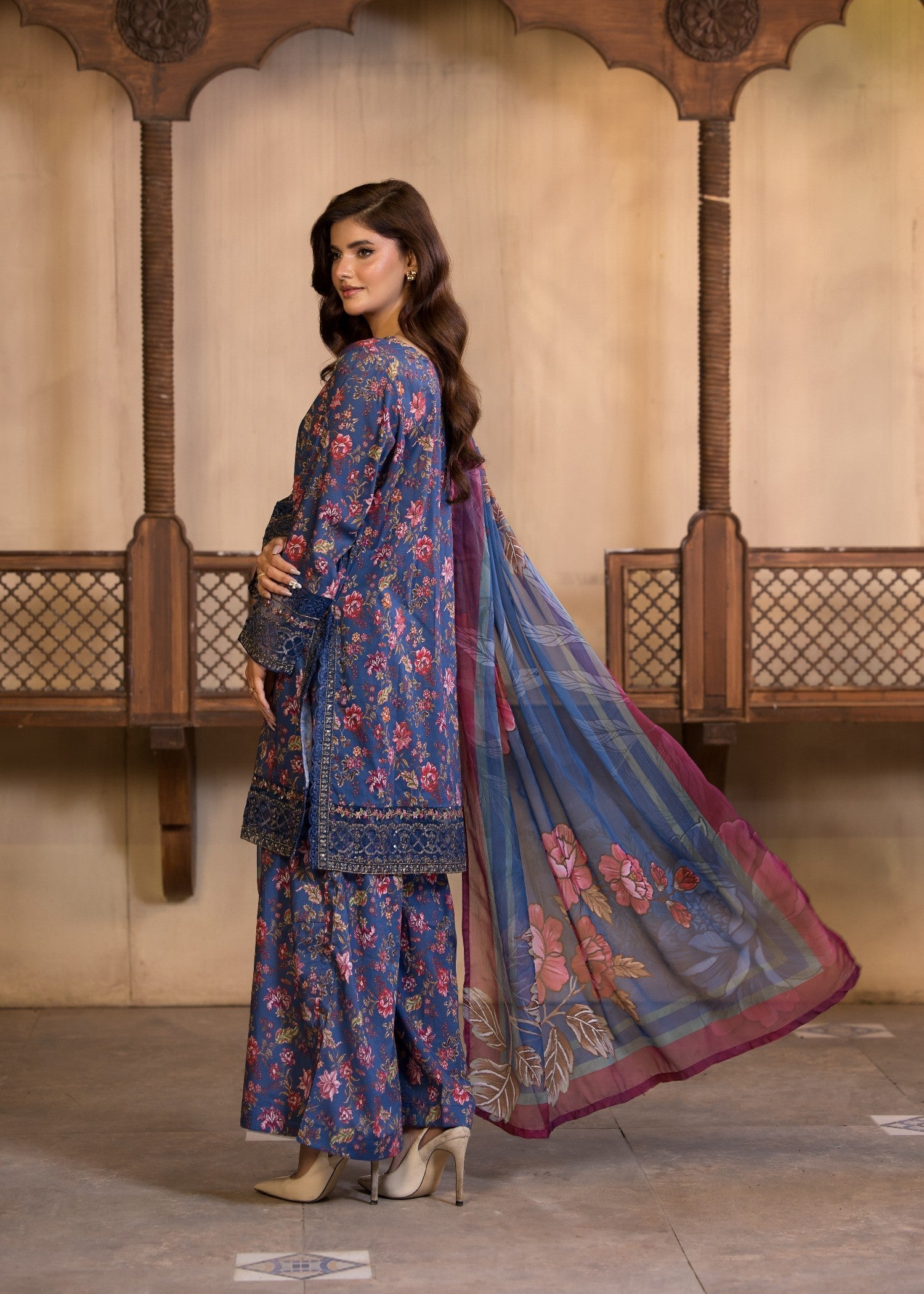 Bin Tayyab (BT006296 BLU) Women 3pcs