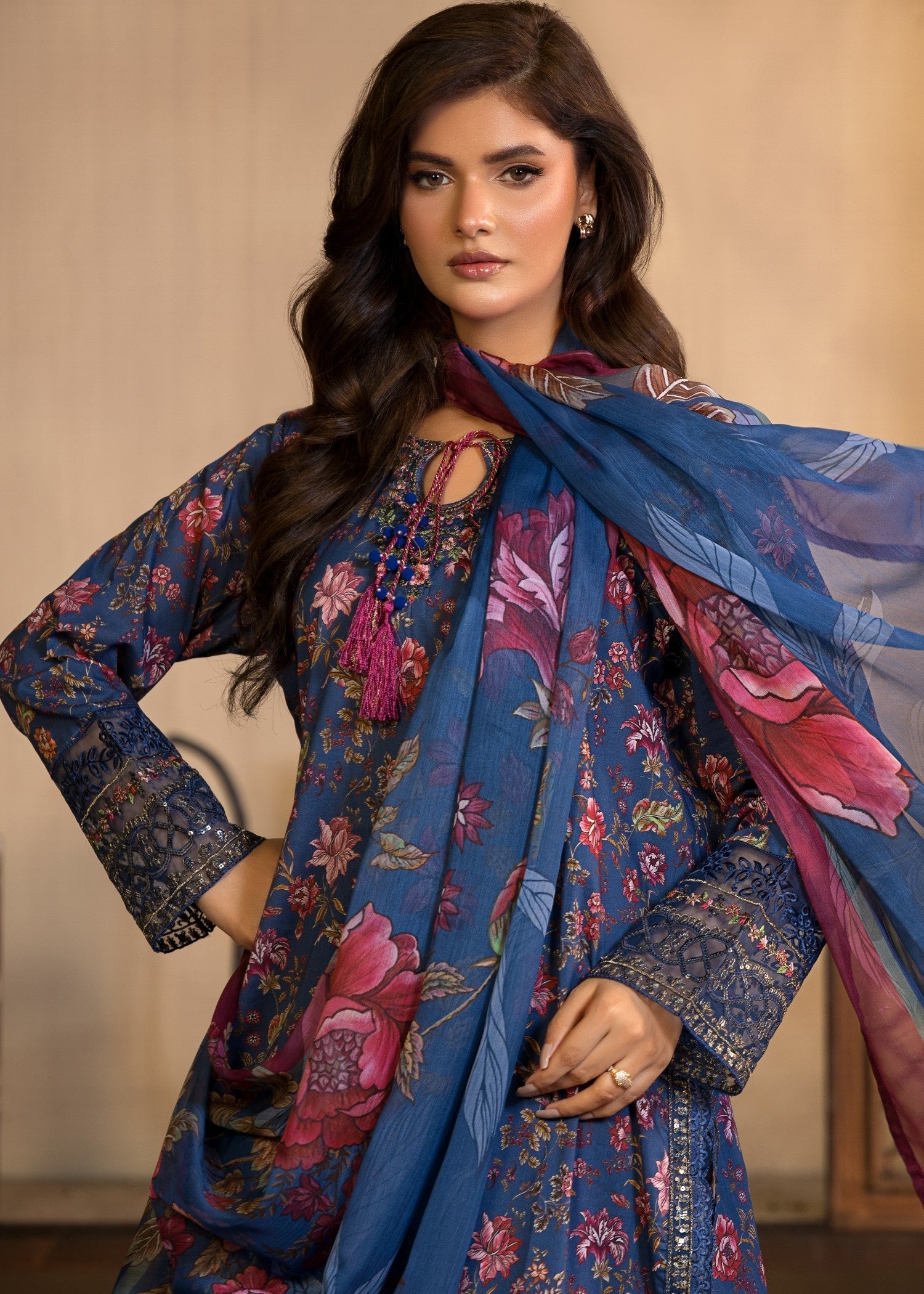 Bin Tayyab (BT006296 BLU) Women 3pcs