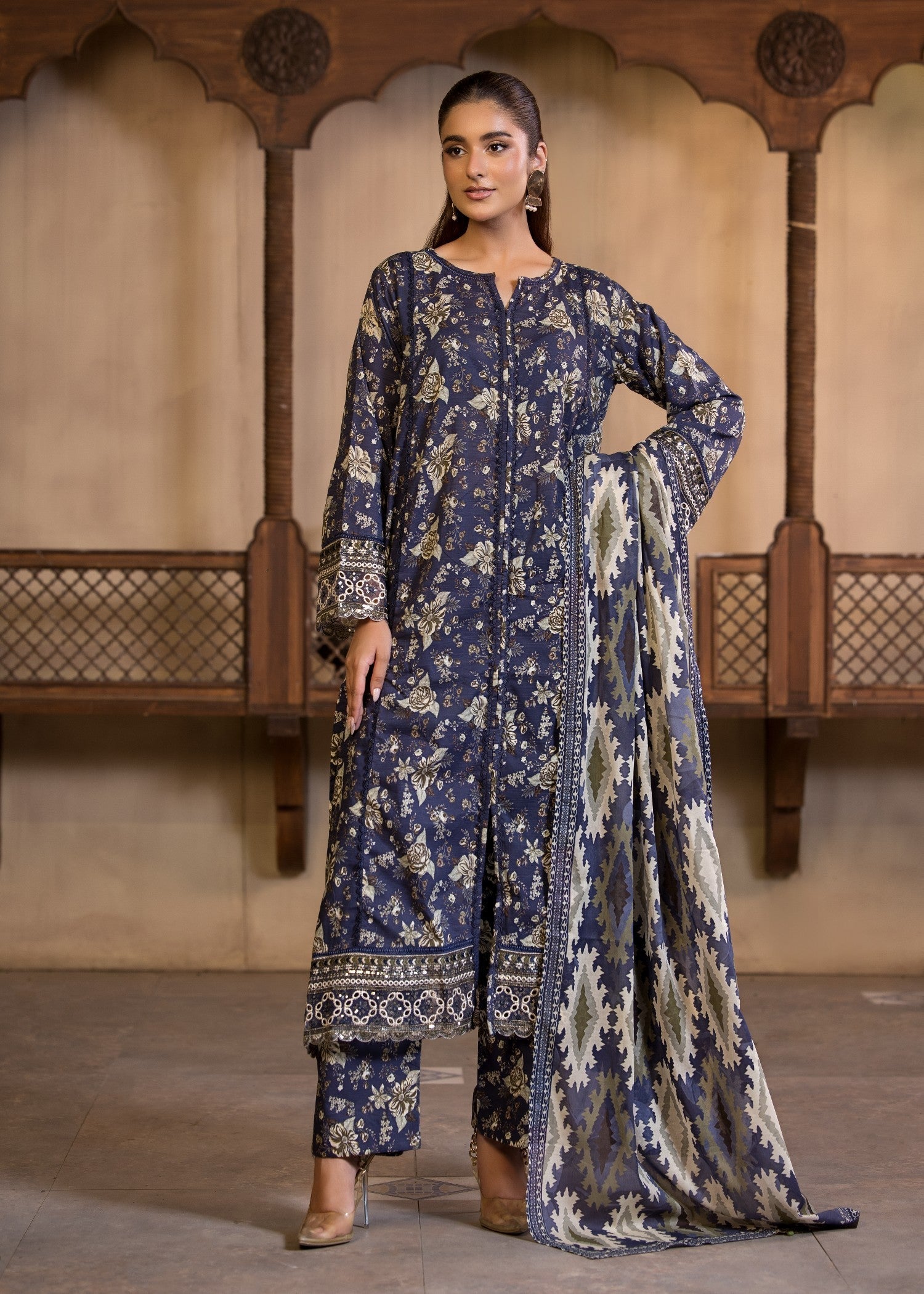 Bin Tayyab (BT006320 NVB) Women 3pcs