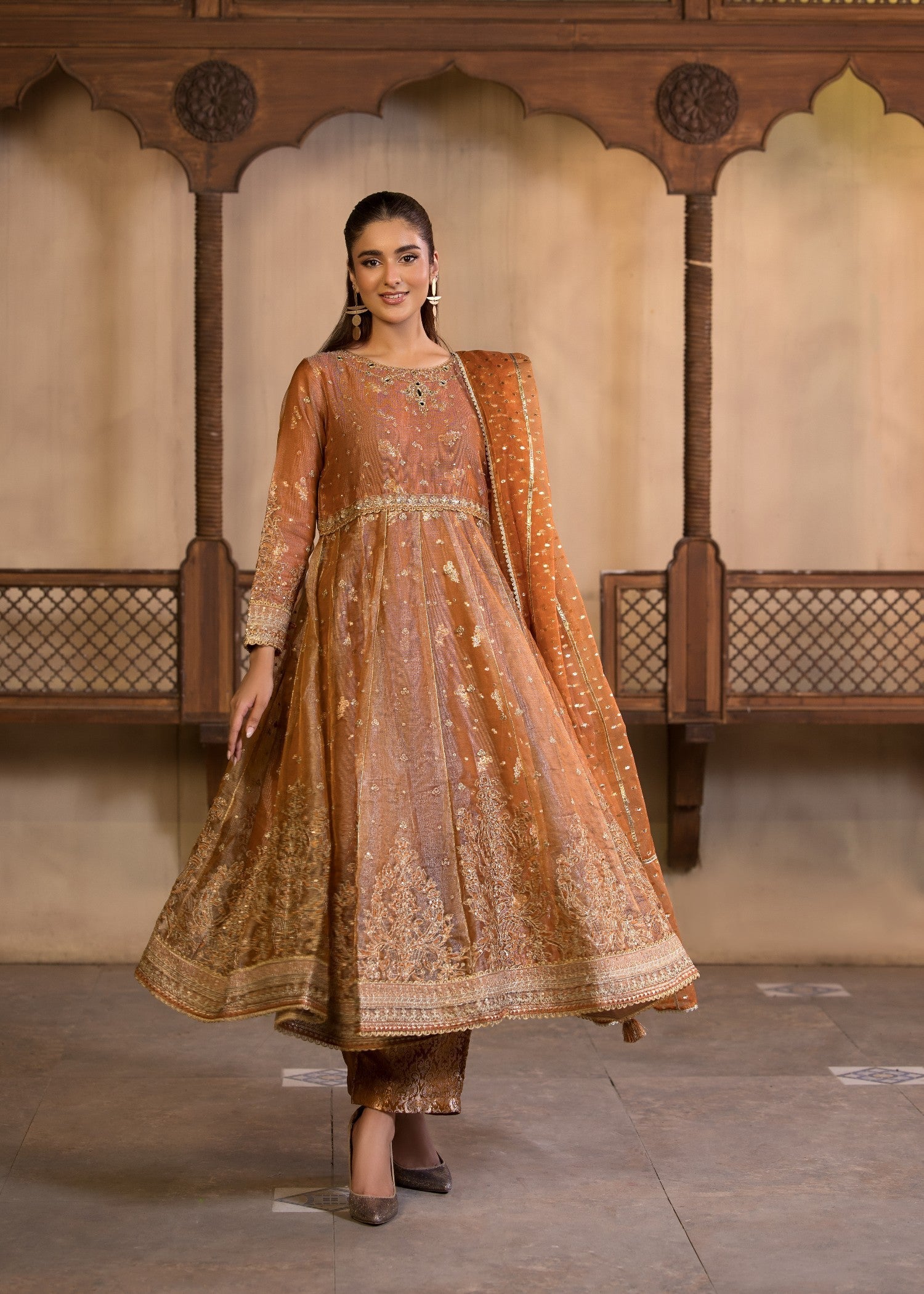 Bin Tayyab (BT006309 ORN) Women 3pcs