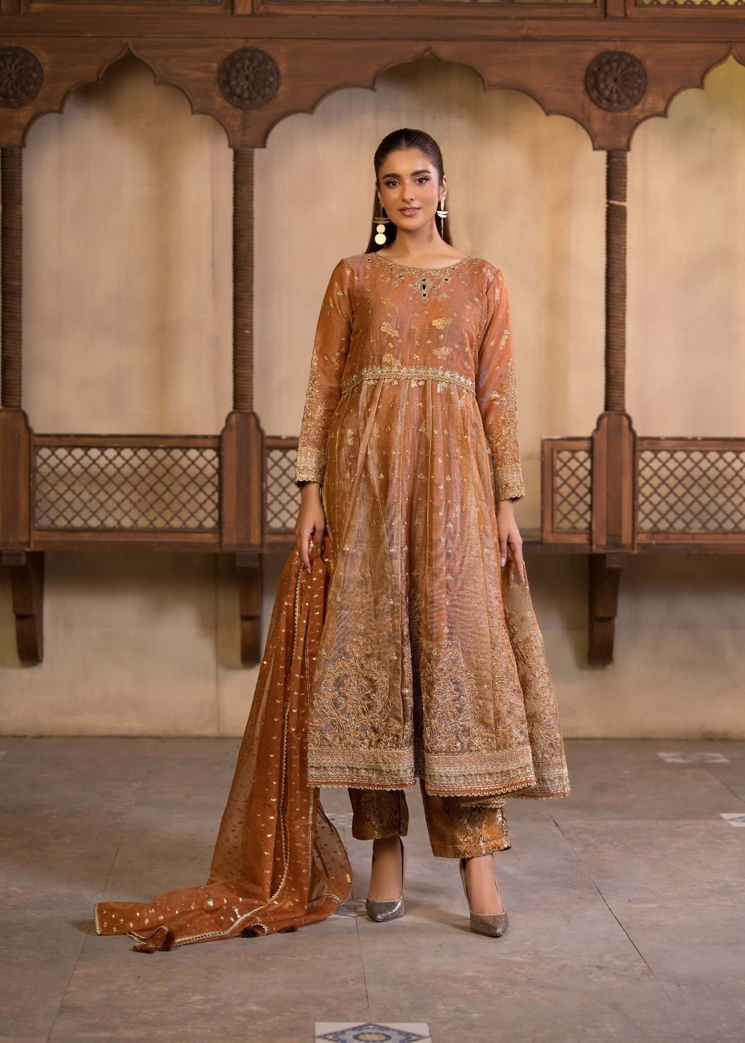 Bin Tayyab (BT006309 ORN) Women 3pcs