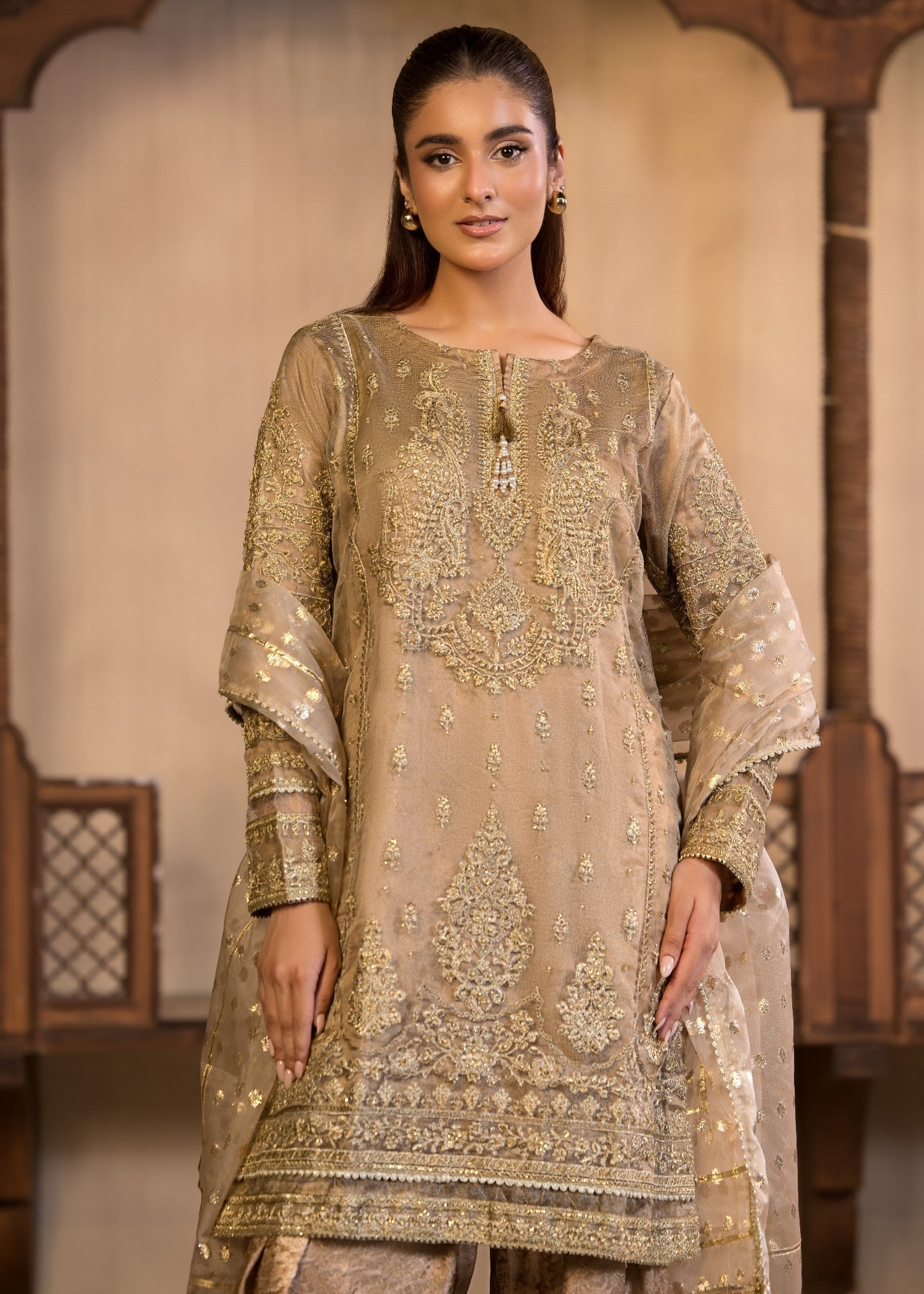 Bin Tayyab (BT006310 BRW) Women 3pcs