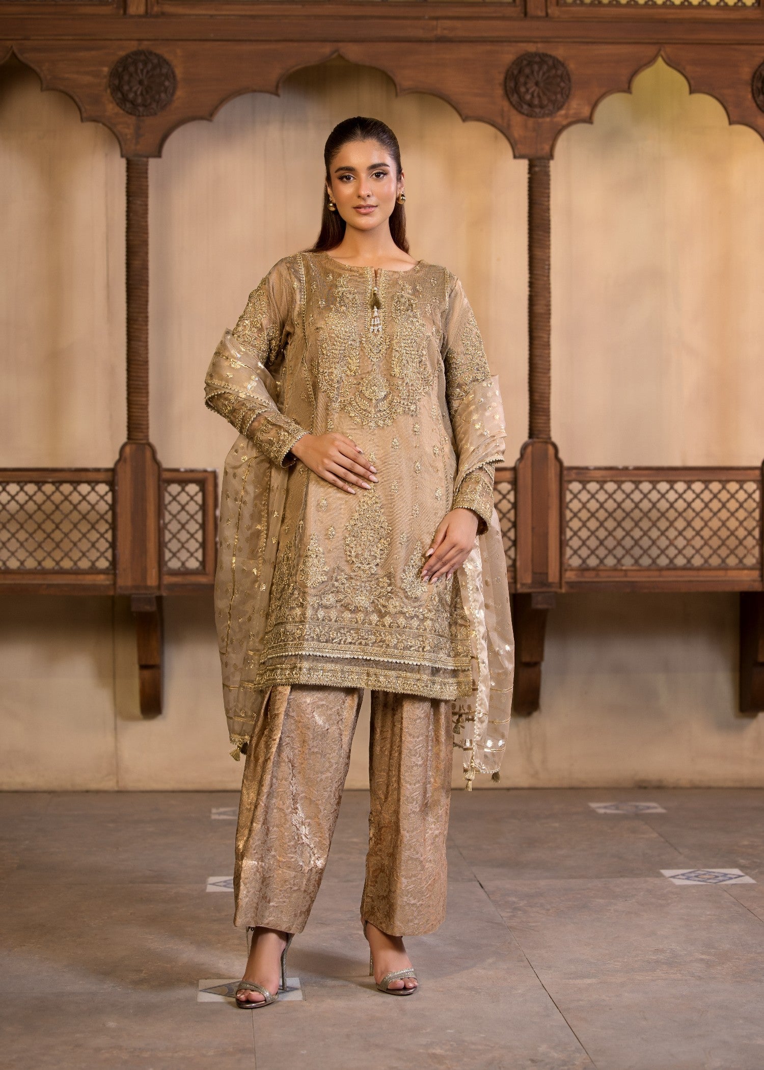 Bin Tayyab (BT006310 BRW) Women 3pcs