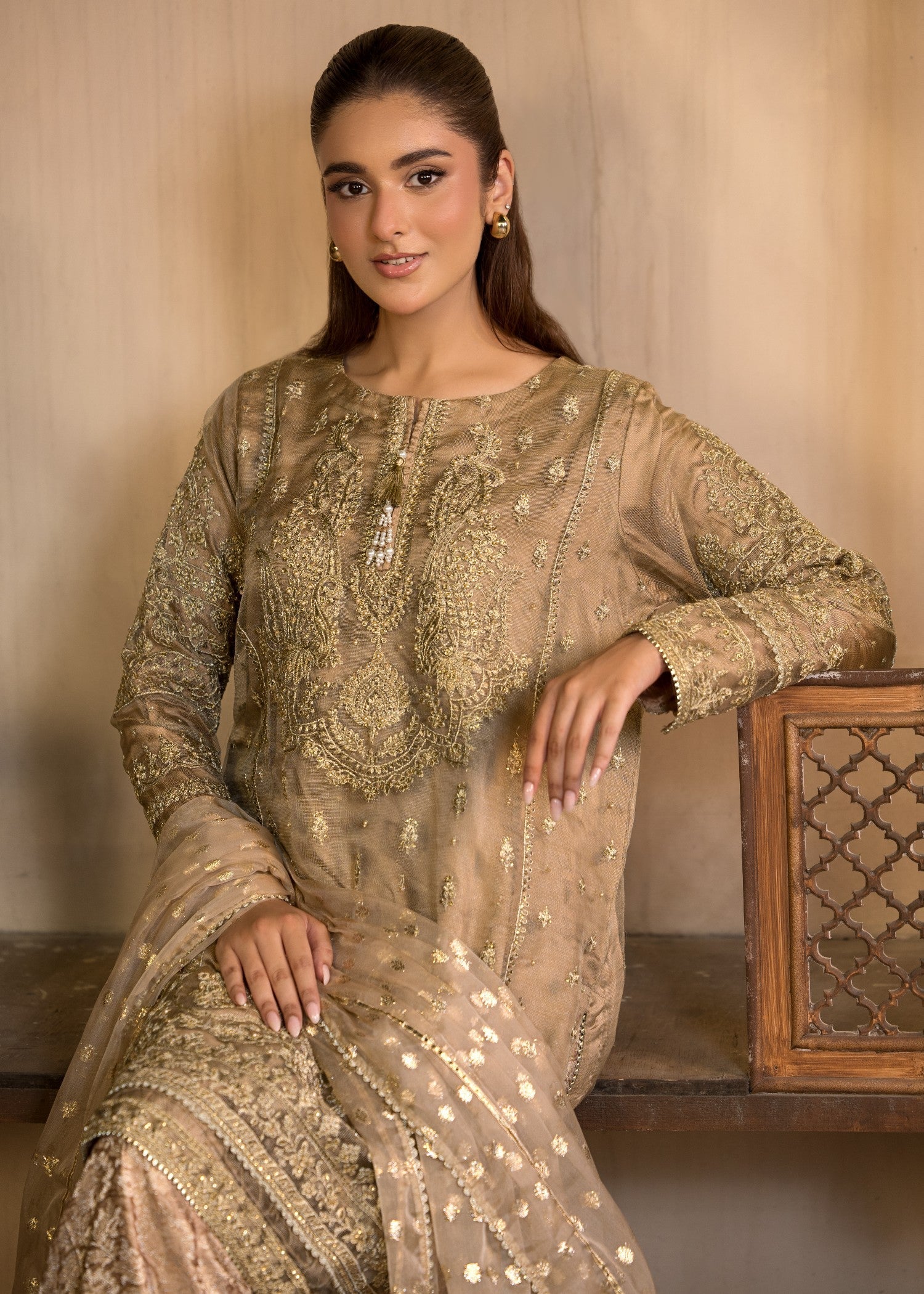 Bin Tayyab (BT006310 BRW) Women 3pcs