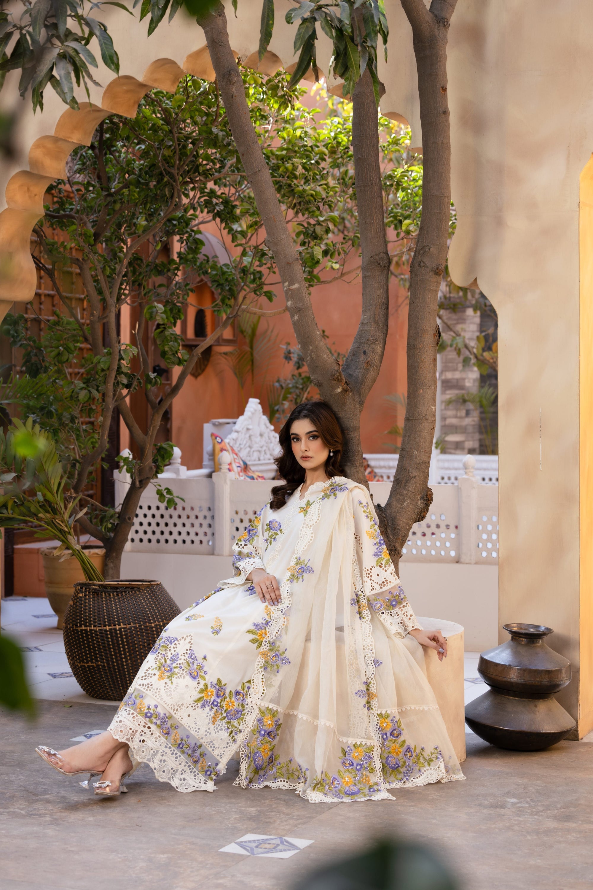 Afiay Clothing Ivory Bloom – Timeless Grace in Every Thread Women 3pcs