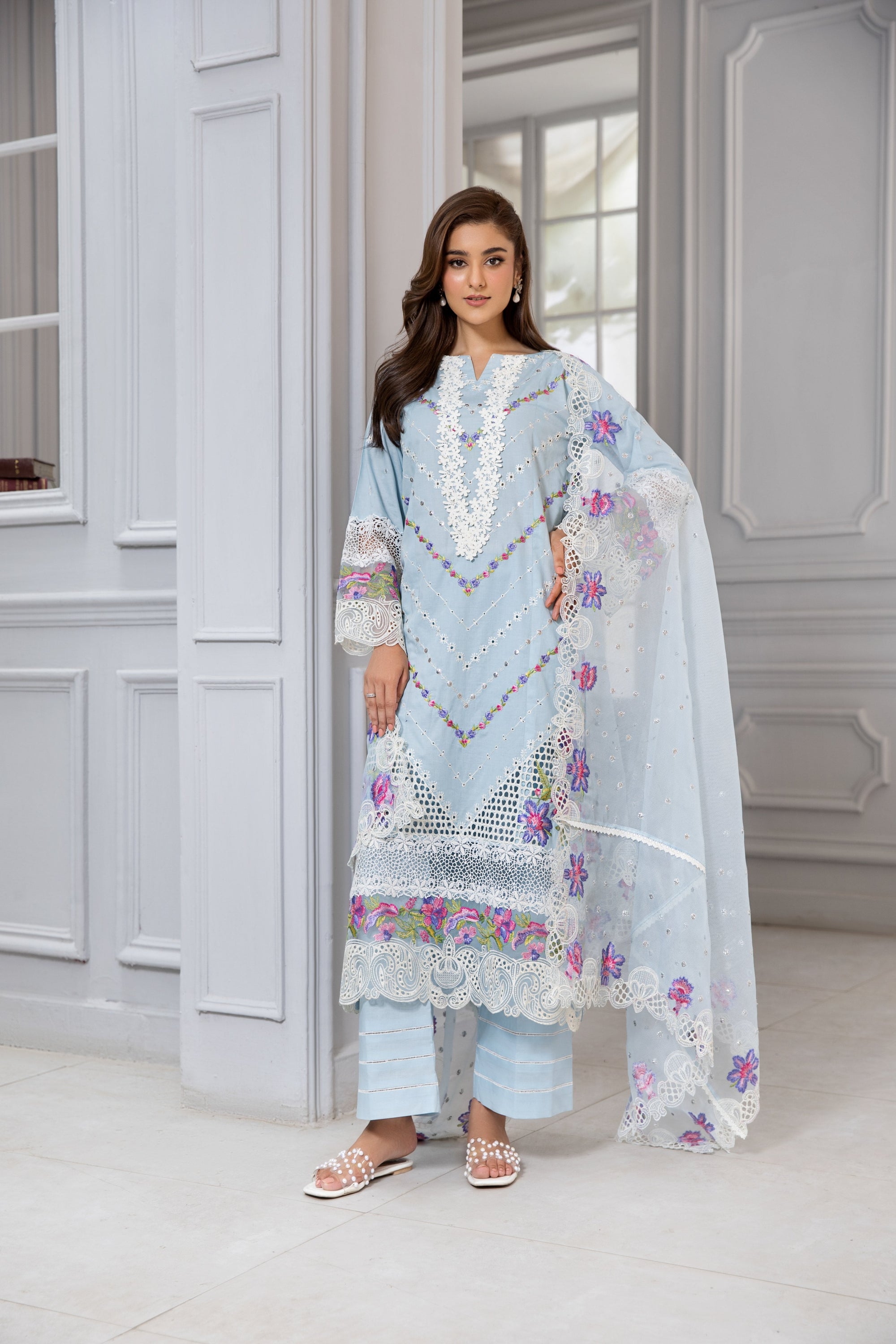 Afiay Clothing Shafaq – Soft beauty in blue Women 3pcs