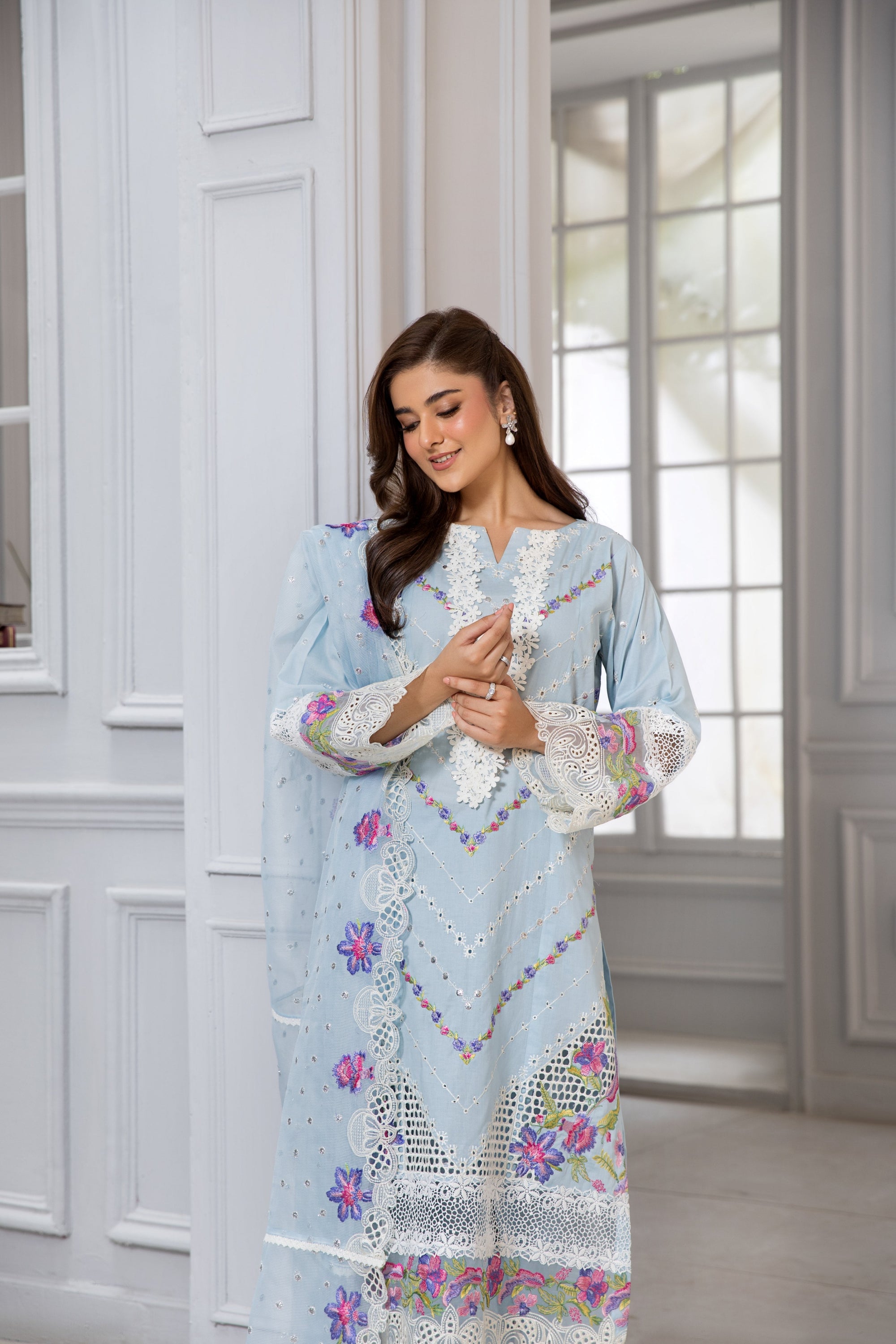Afiay Clothing Shafaq – Soft beauty in blue Women 3pcs