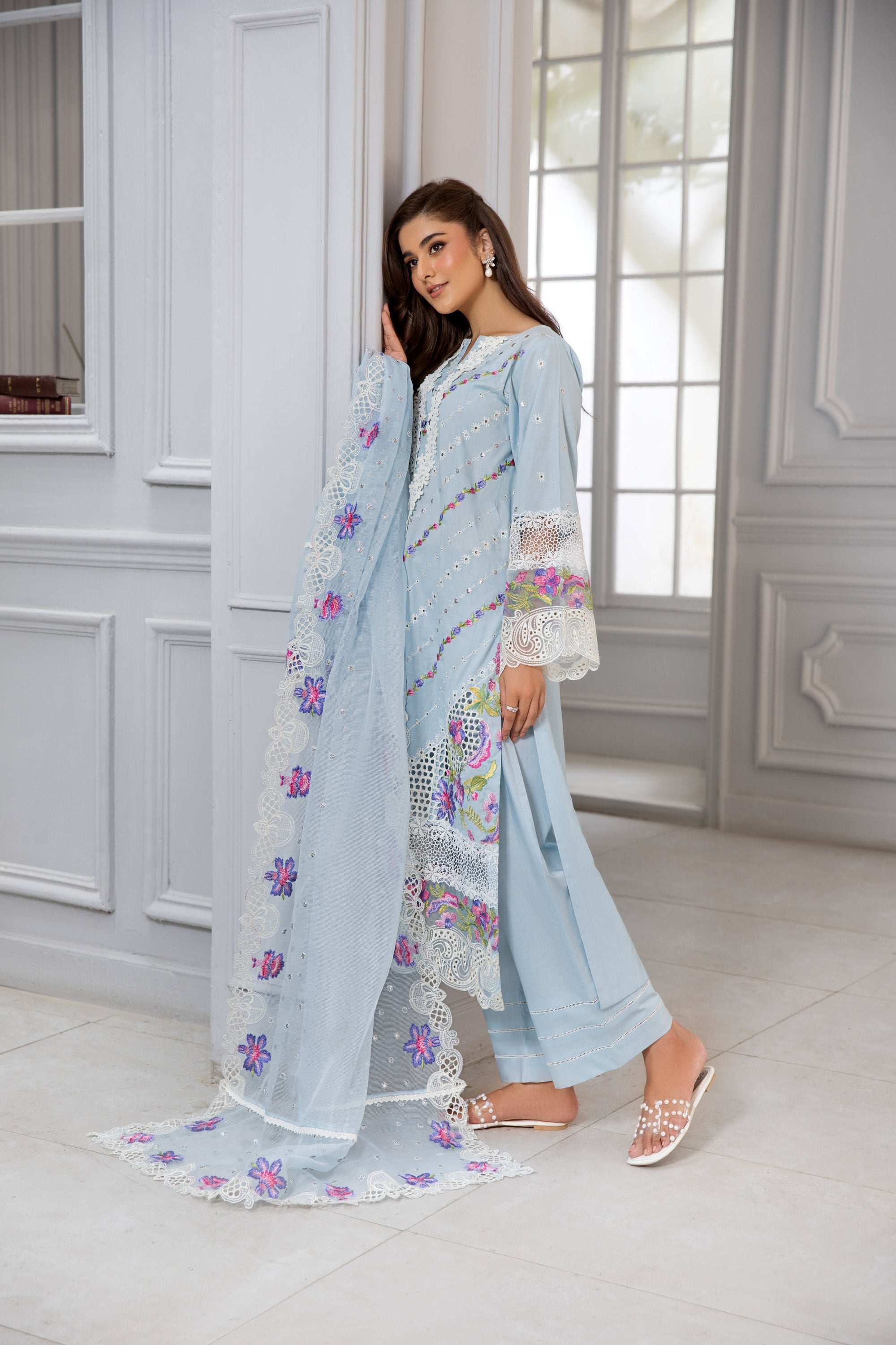 Afiay Clothing Shafaq – Soft beauty in blue Women 3pcs