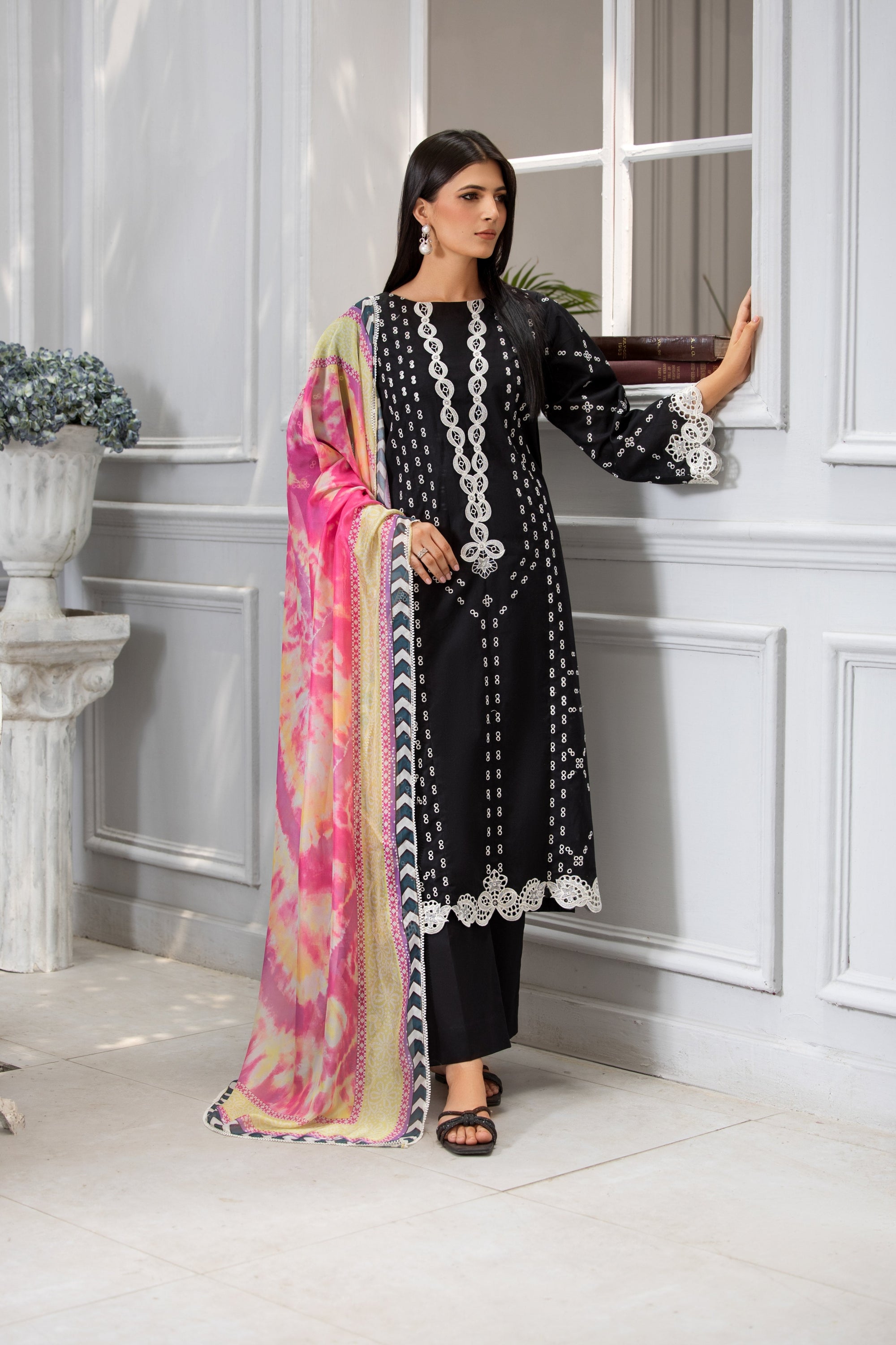 Afiay Clothing Moonstone Embroidered Lawn Suit Women 3pcs