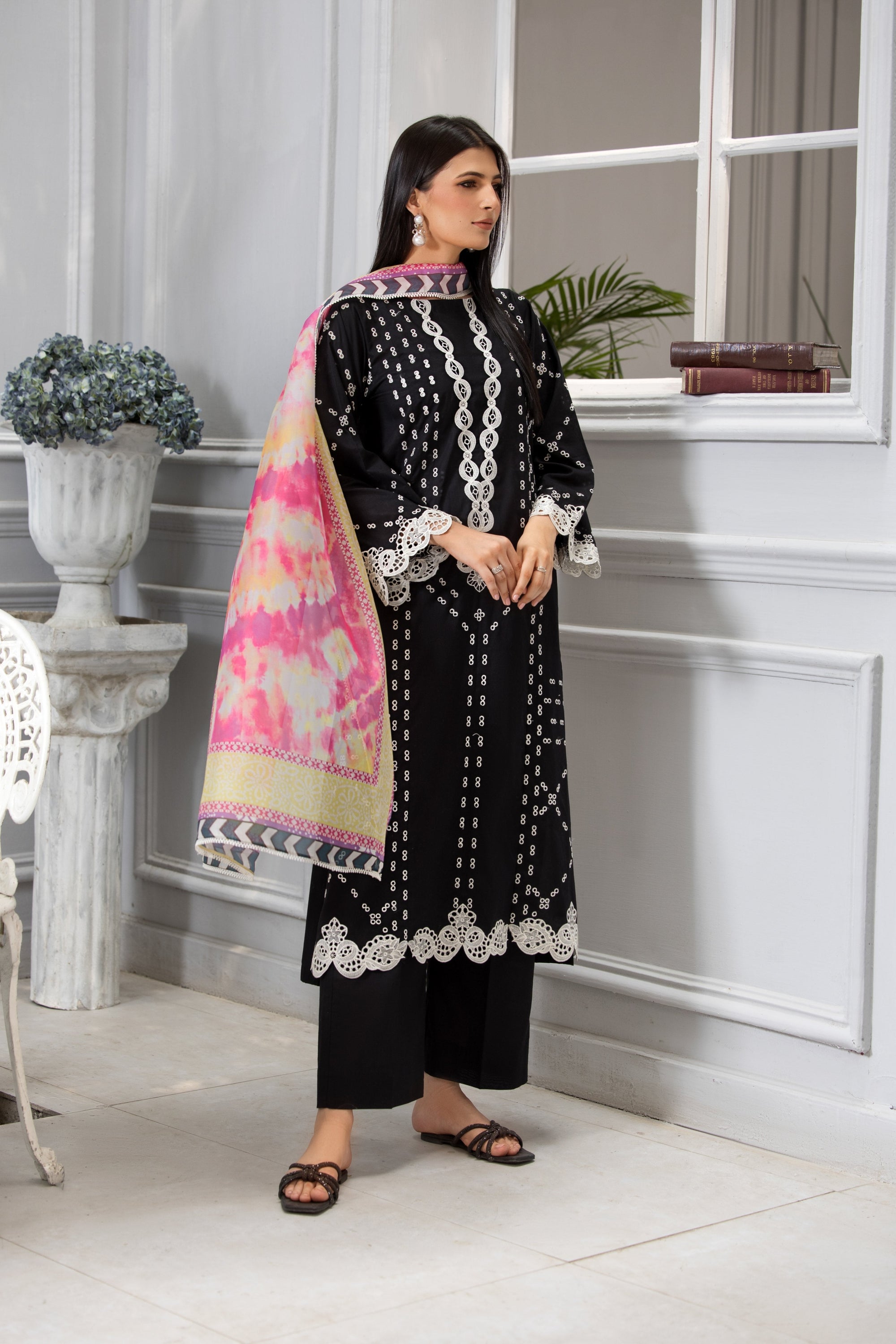 Afiay Clothing Moonstone Embroidered Lawn Suit Women 3pcs