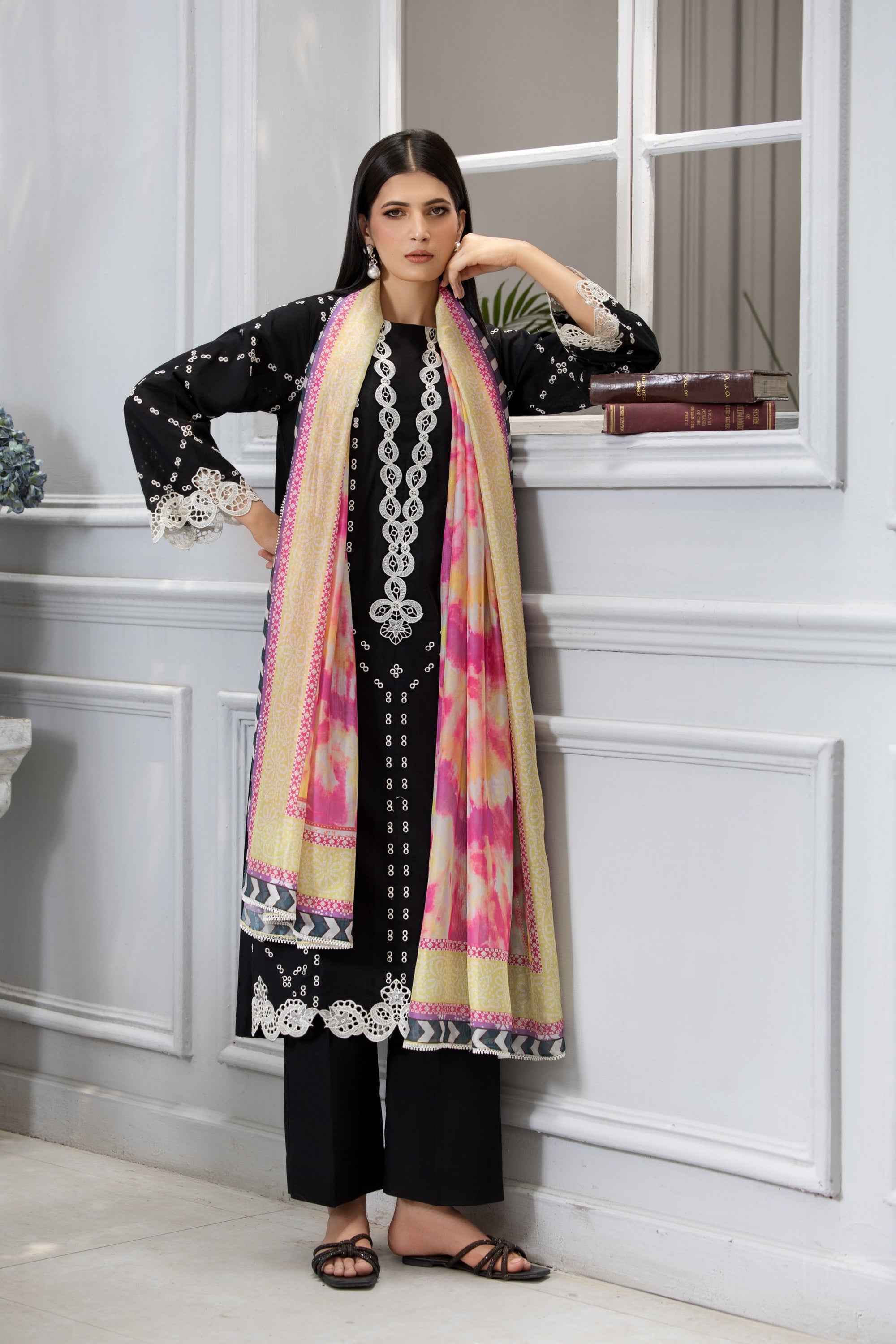 Afiay Clothing Moonstone Embroidered Lawn Suit Women 3pcs