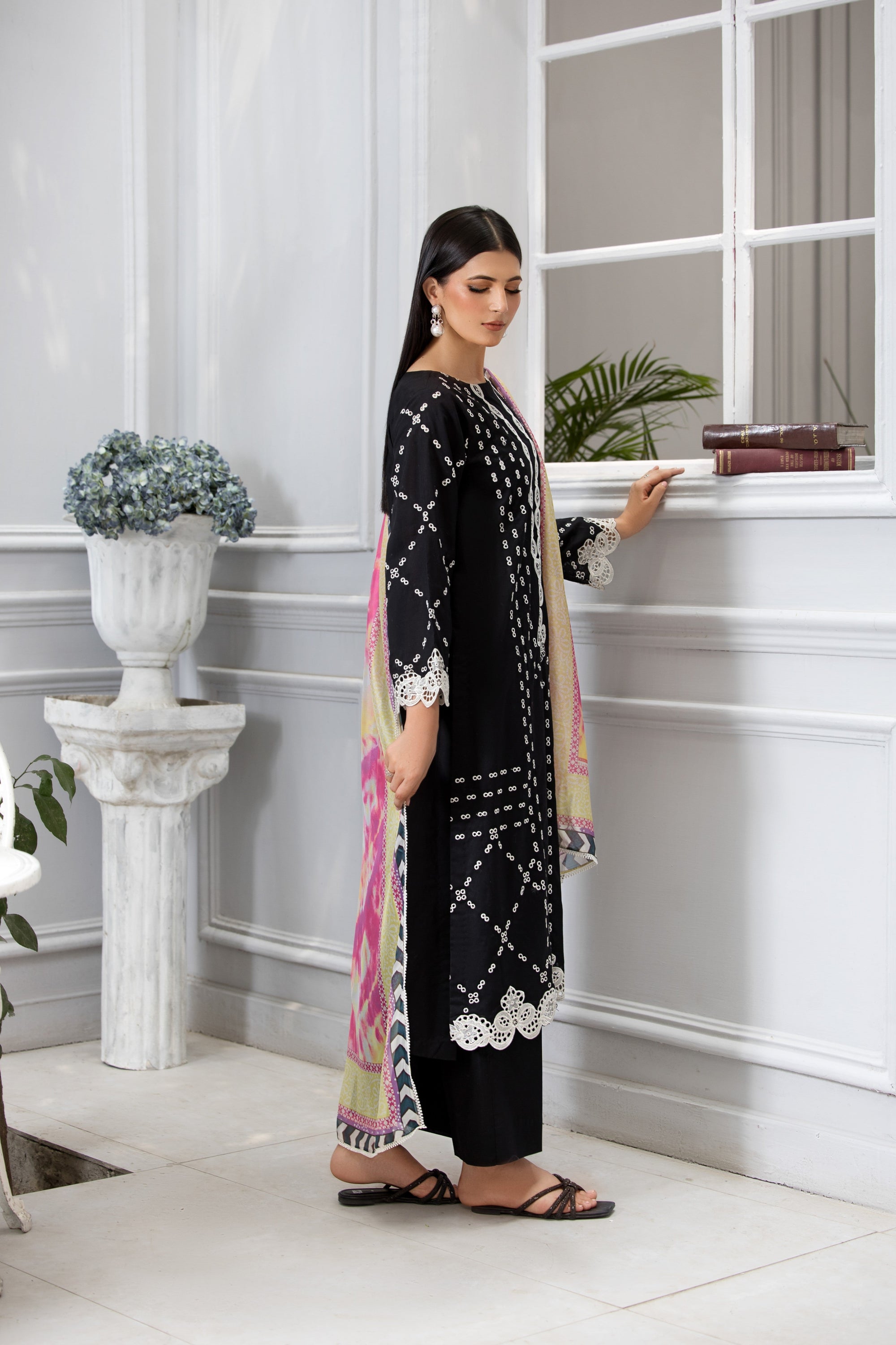 Afiay Clothing Moonstone Embroidered Lawn Suit Women 3pcs