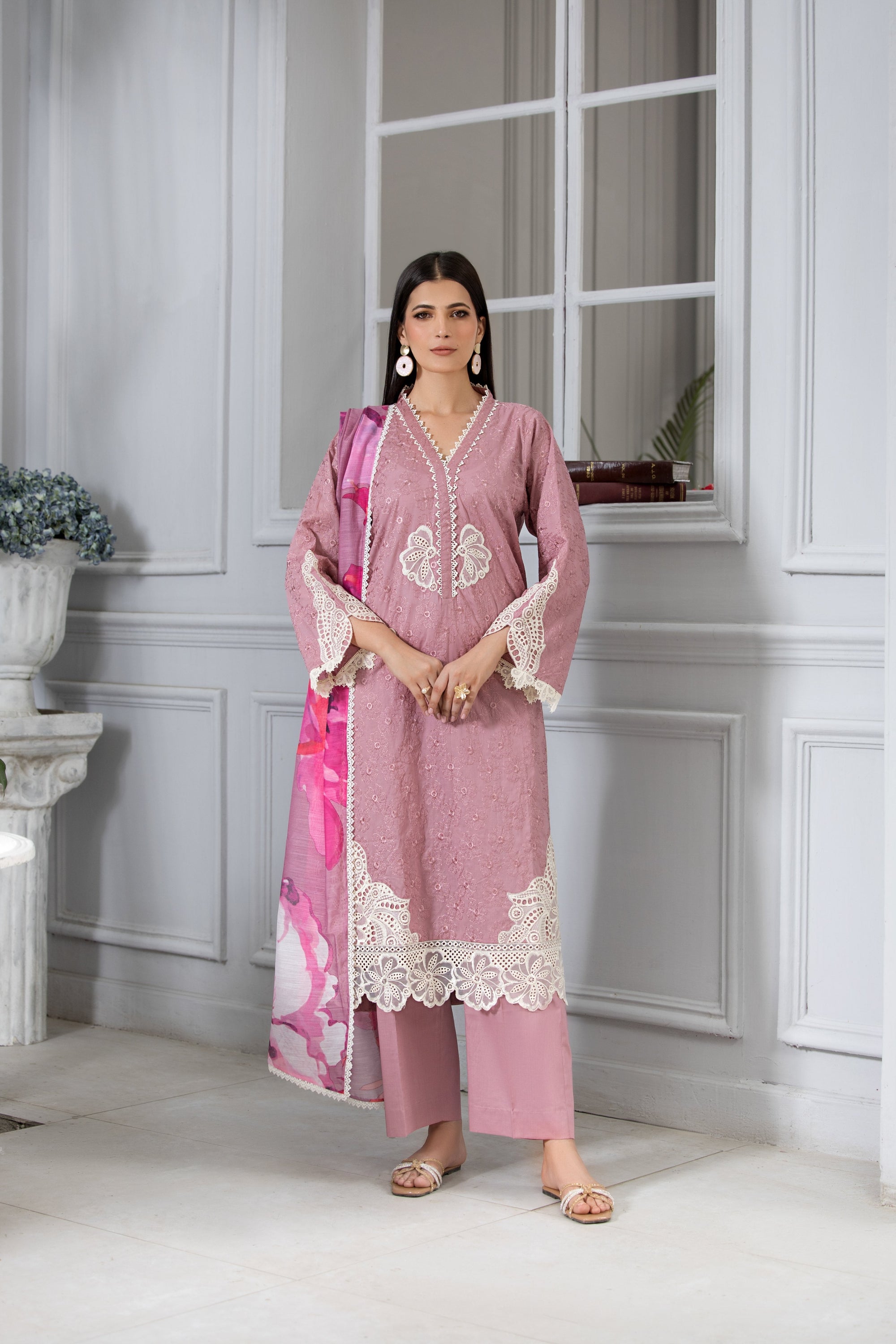 Afiay Clothing Abresham Tea Pink Elegance Women 3pcs