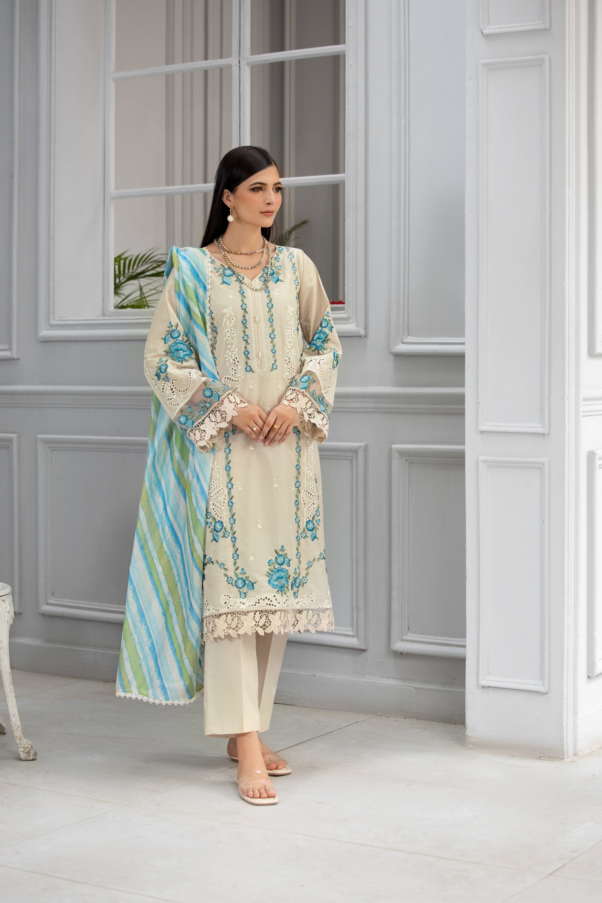 Afiay Clothing Subhe Sukhn A Symphony of Elegance Women 3pcs