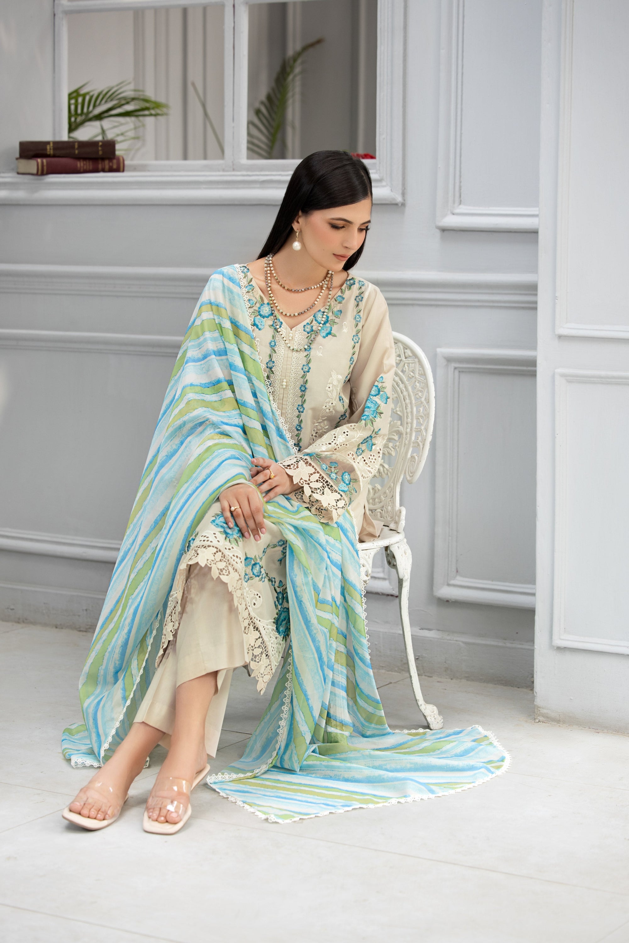 Afiay Clothing Subhe Sukhn A Symphony of Elegance Women 3pcs