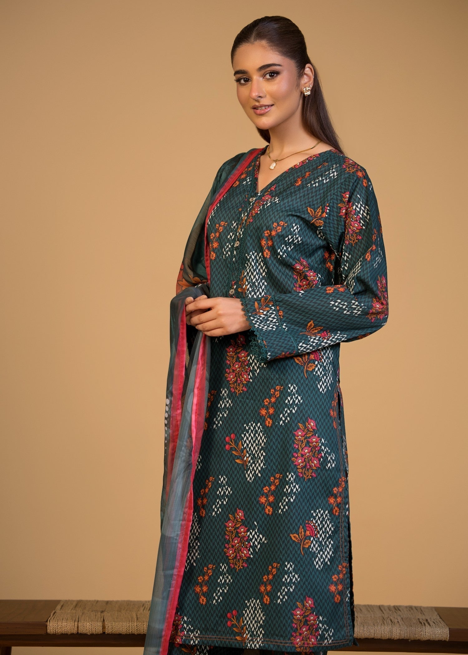 Bin Tayyab (BT006286 D GRN) Women 3pcs