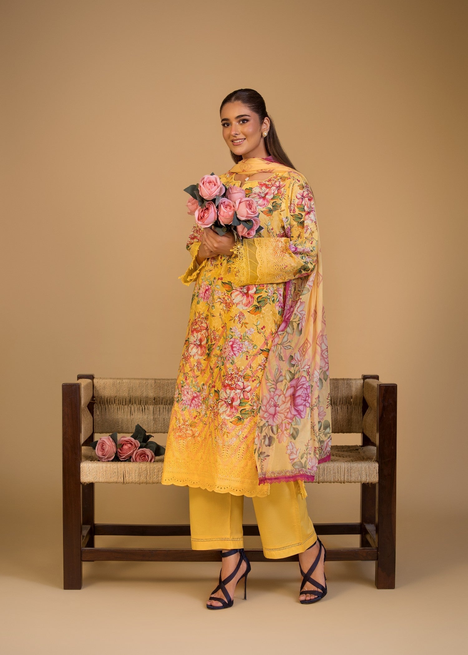 Bin Tayyab (BT006268 YLW) Women 3pcs