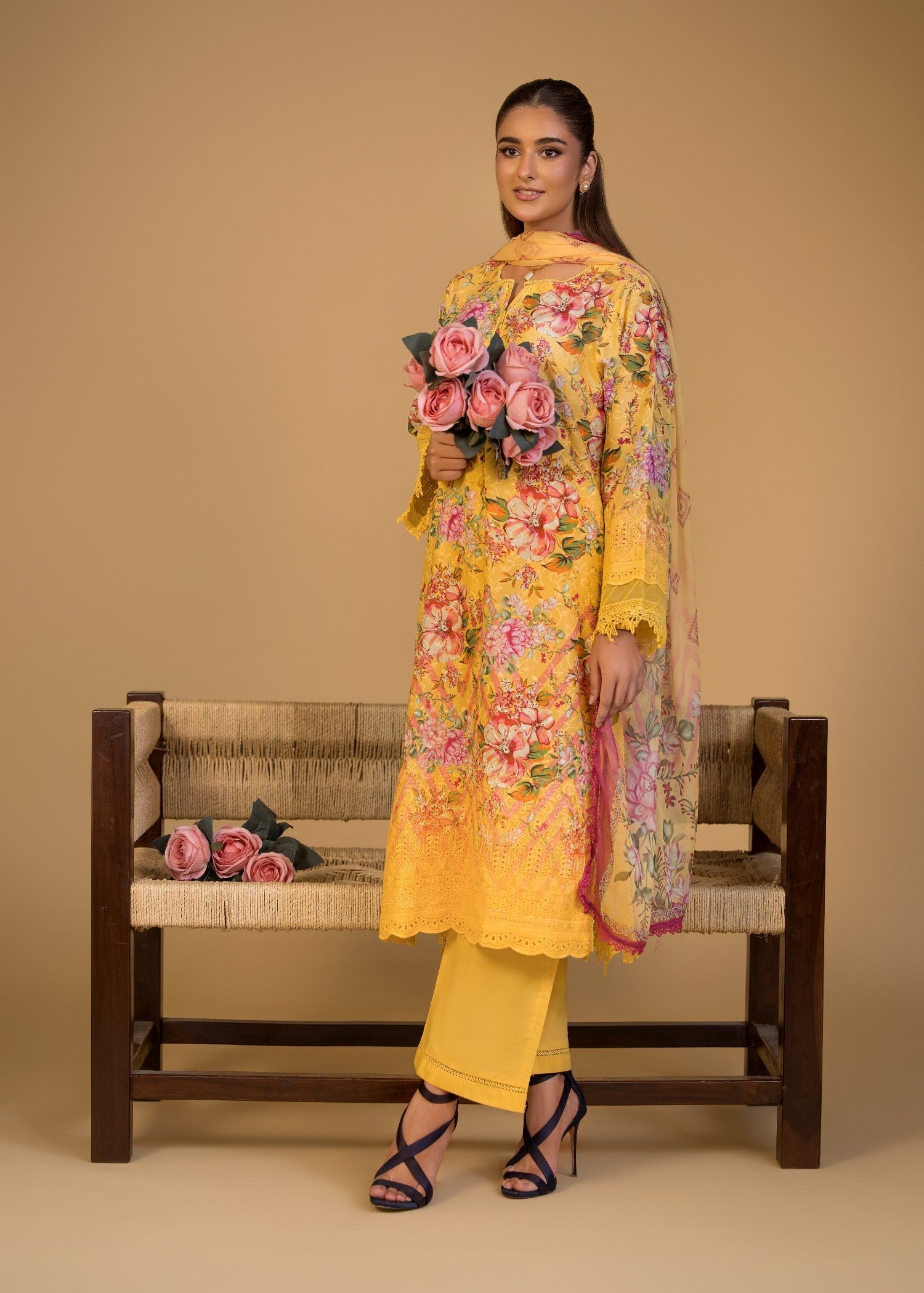 Bin Tayyab (BT006268 YLW) Women 3pcs
